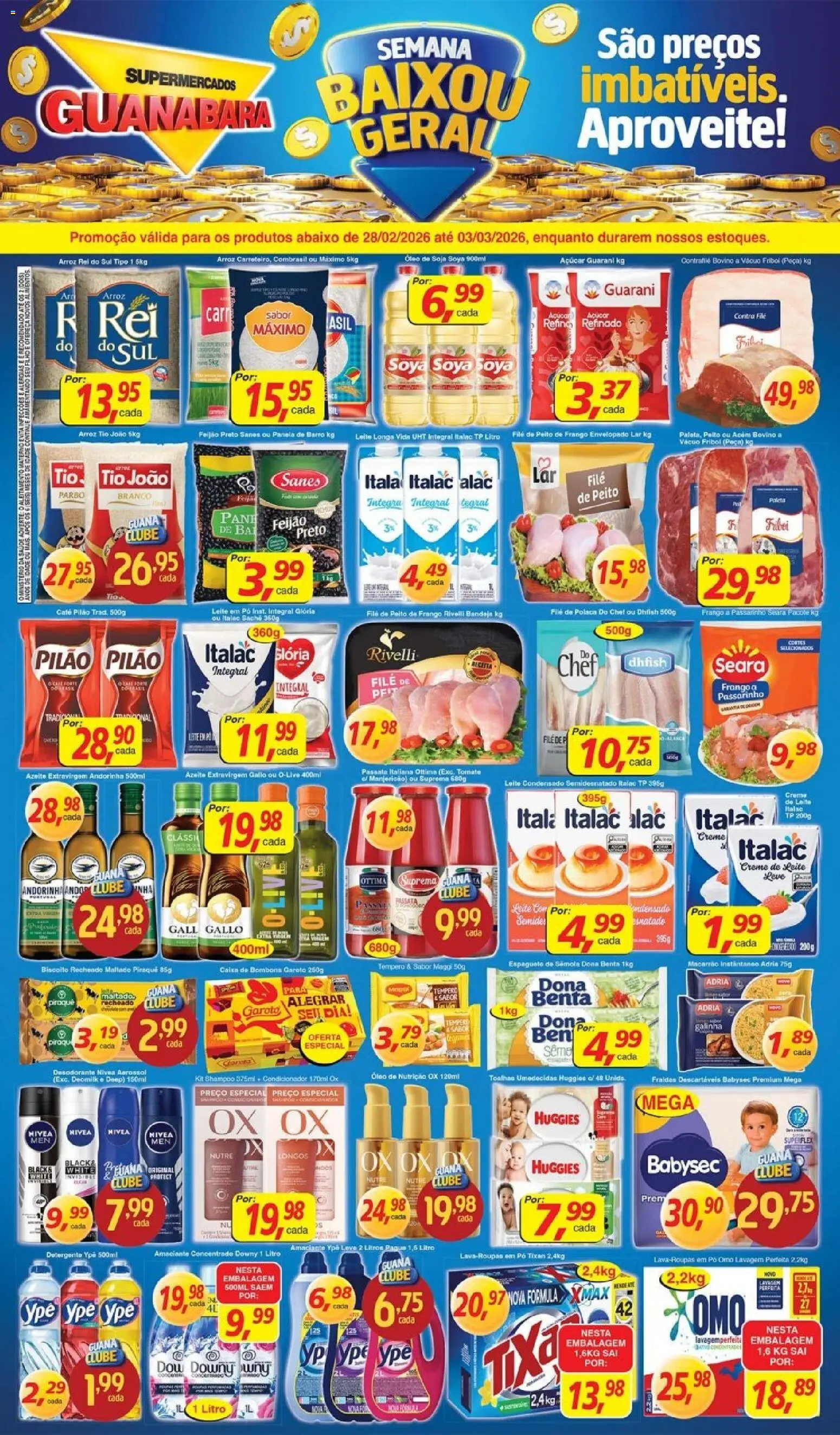 Supermercados Guanabara Folheto - válido de 28.02.2026 | Página: 1 | Produtos: Shampoo, Panela, Caixa, Óleo