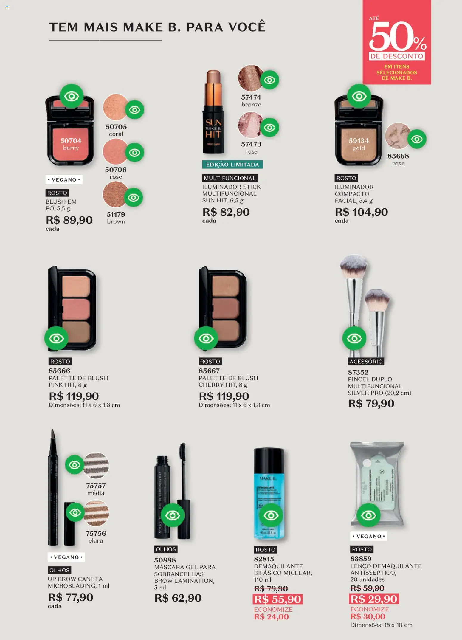 O Boticário Folheto - válido de 23.03.2026 | Página: 136 | Produtos: Blush, Pincel, Multifuncional, Iluminador