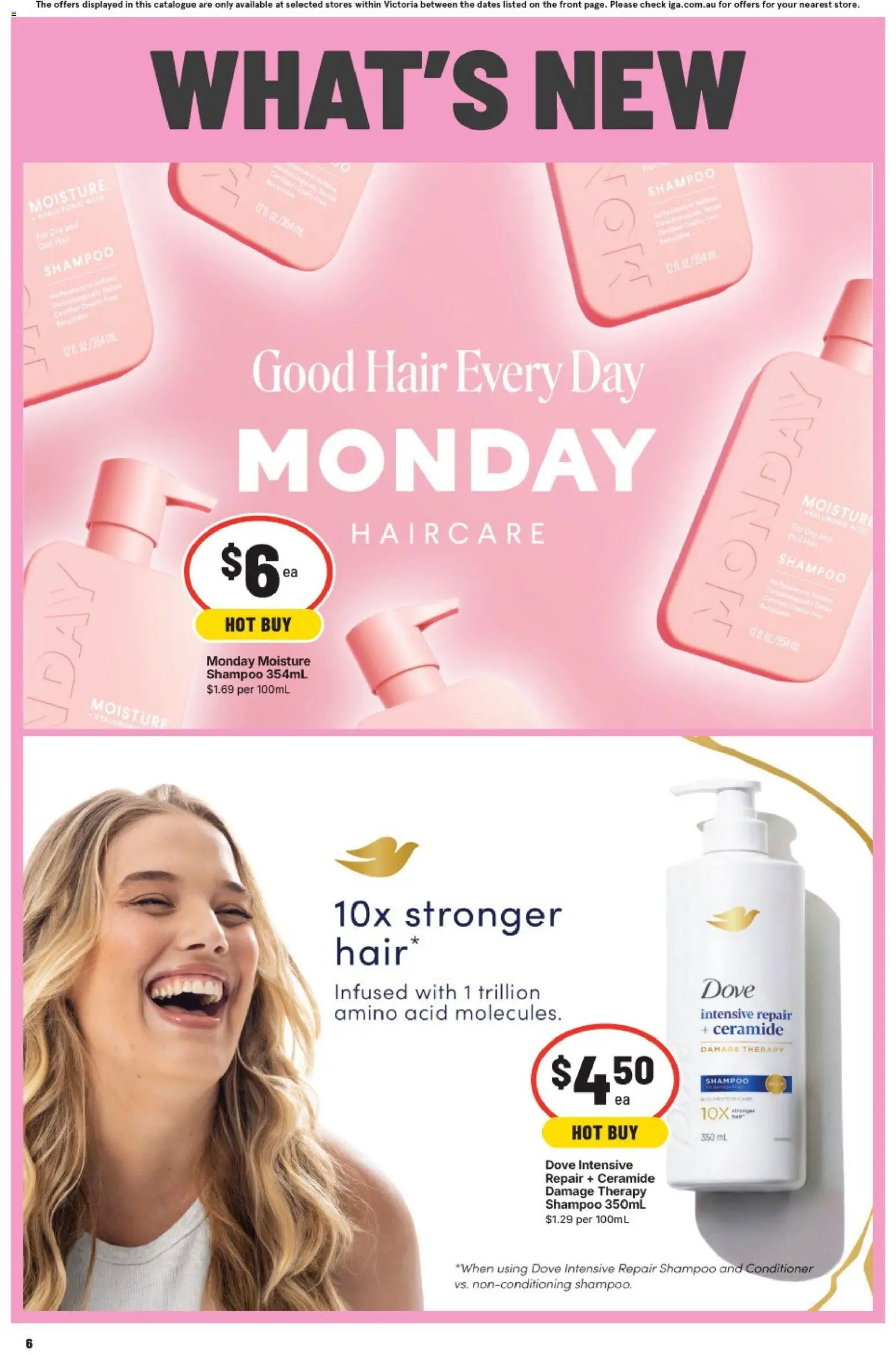 IGA catalogue - valid from 22.04.2026 | Page: 6 | Products: Cheese, Cream, Water, Soft drinks