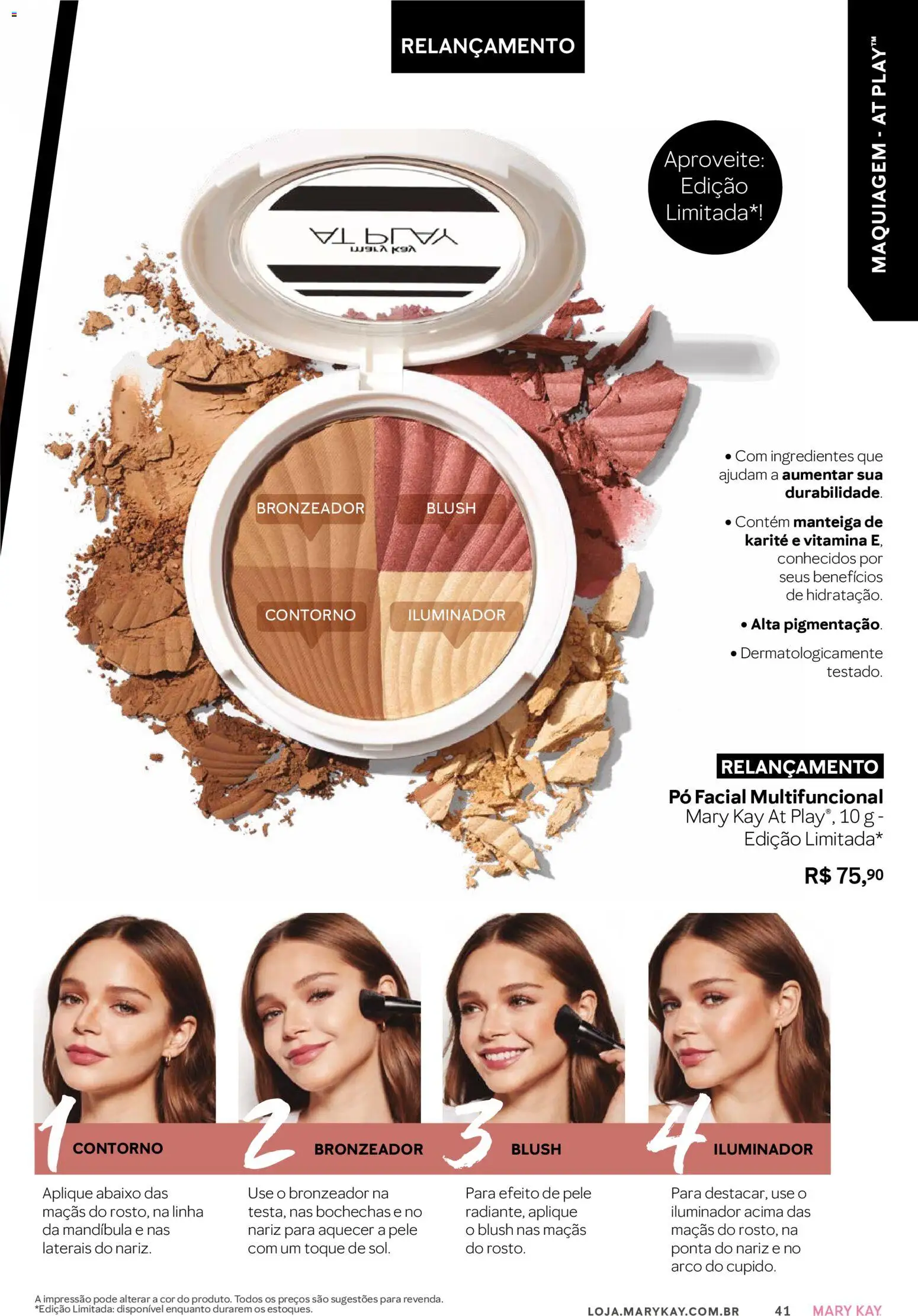 Mary Kay Folheto - válido de 01.03.2026 | Página: 41 | Produtos: Maquiagem, Bronzeador, Multifuncional, Iluminador