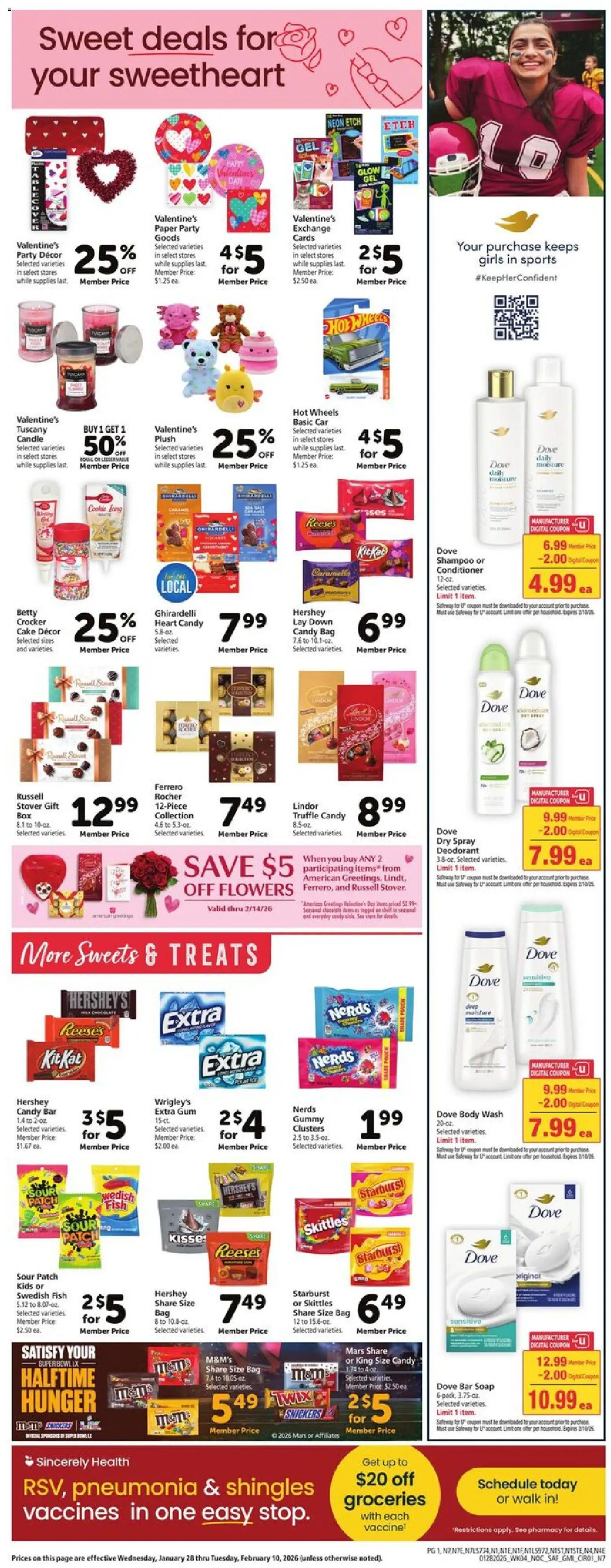 Safeway Weekly Ad - valid from 28.01.2026 | Page: 7 | Products: Shampoo, Conditioner, Soap, Body Wash