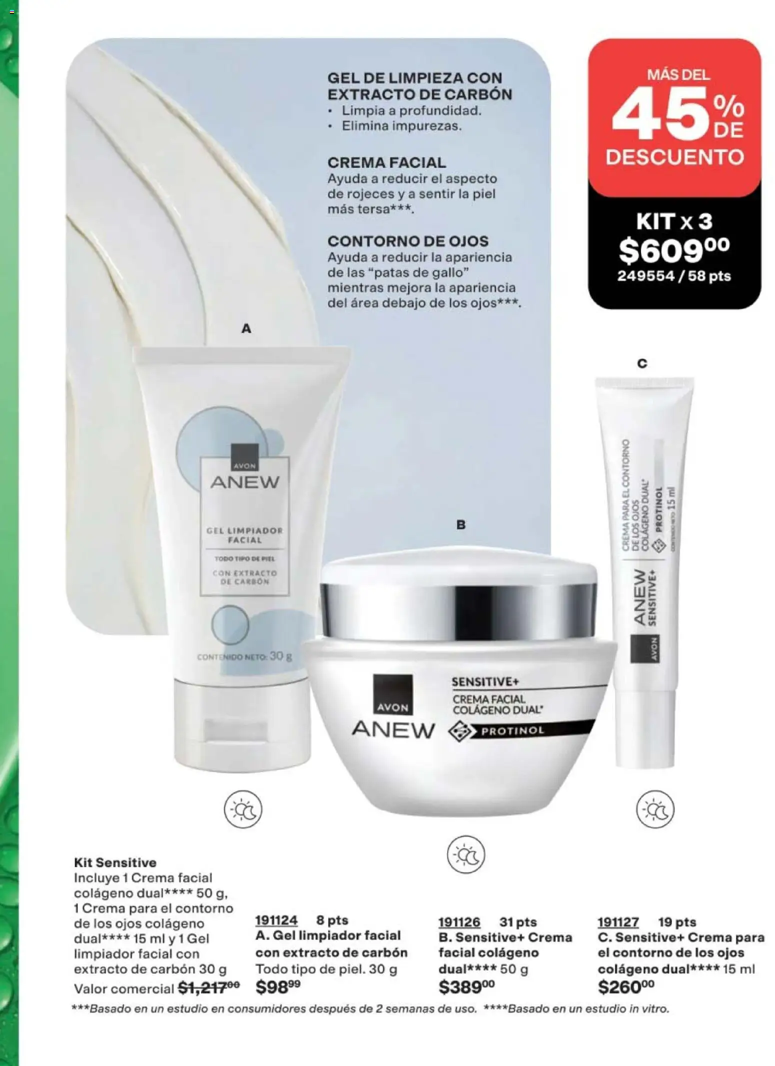 Nuevas ofertas de AVON válidas en toda la República Mexicana desde el 02.04.2026. ¡Encuentra las mejores ofertas en AVON campaña 6 2026! | Página: 143 | Productos: Contorno de ojos, Contorno, Limpiador, Limpiador facial
