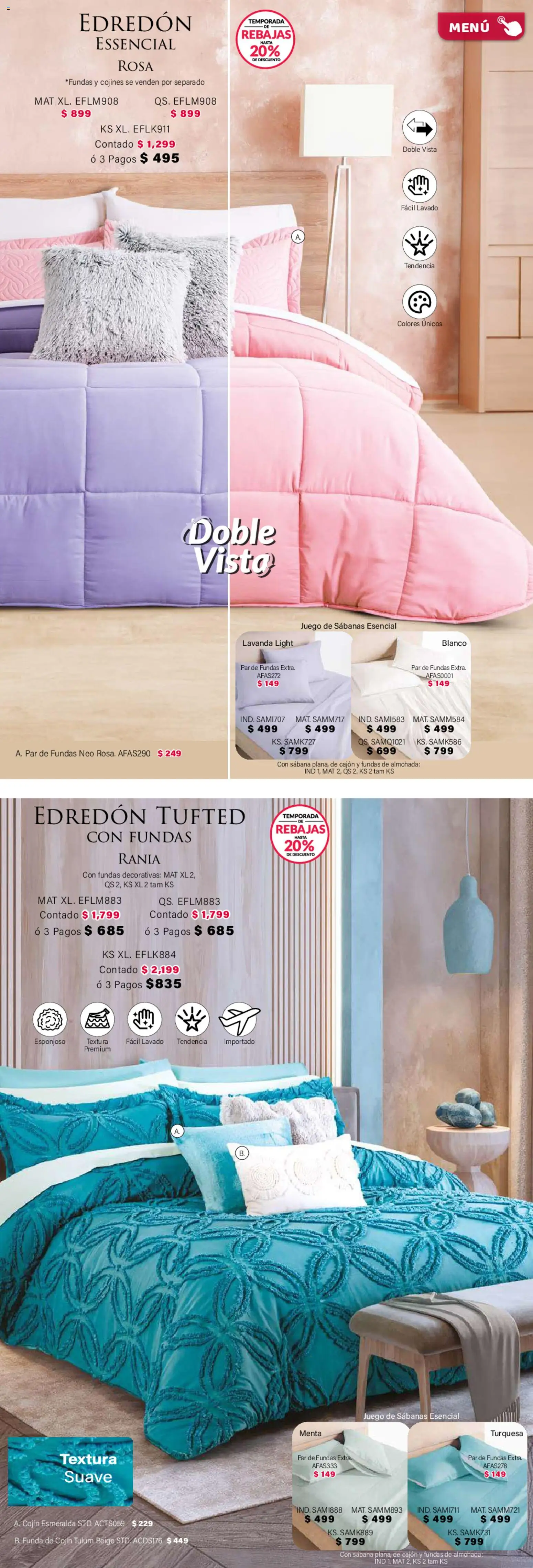 Nuevas ofertas de Colchas Concord válidas en toda la República Mexicana desde el 01.02.2026. ¡Encuentra las mejores ofertas en Colchas Concord catálogo! | Página: 11 | Productos: Juego, Funda, Almohada, Sabanas