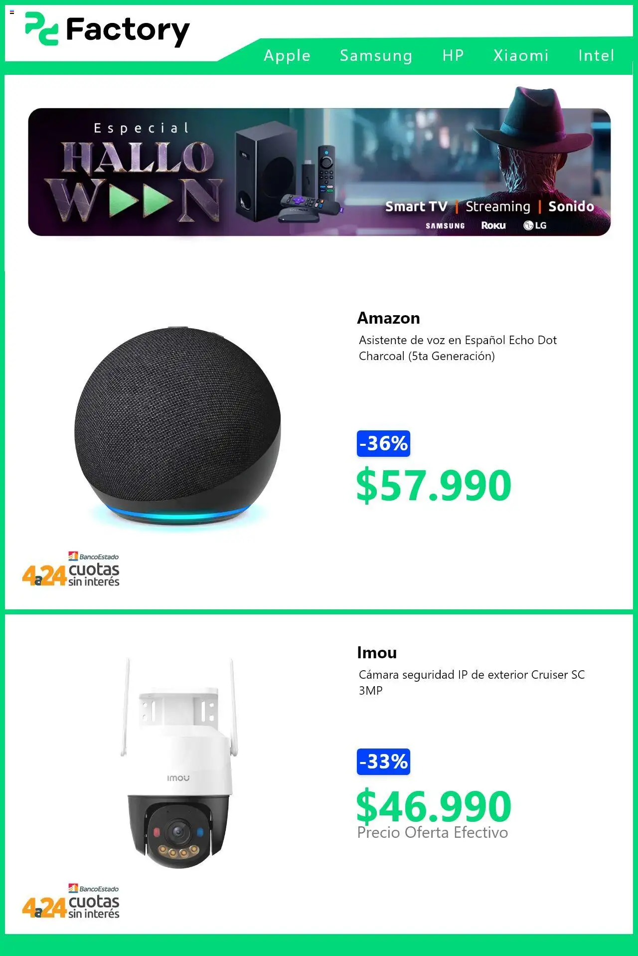 PC Factory ofertas  │ válido desde el 20.10.2025 | Página: 4 | Productos: Cámara