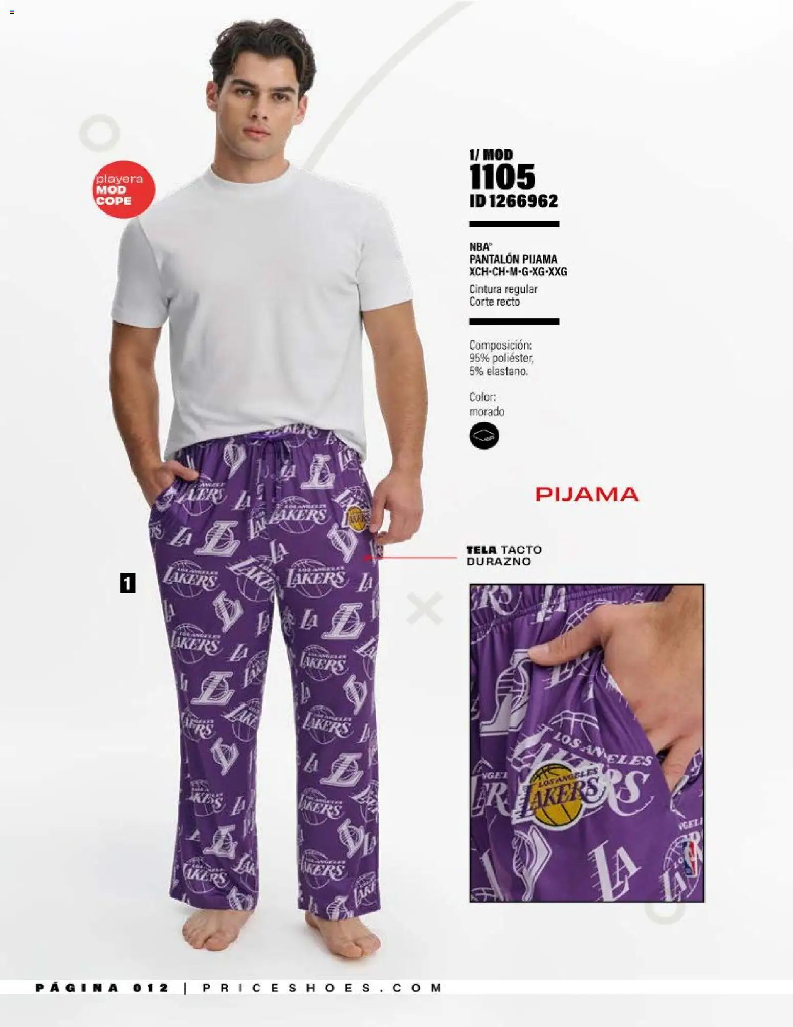 Nuevas ofertas de Price Shoes válidas en toda la República Mexicana desde el 20.03.2026. ¡Encuentra las mejores ofertas en Price Shoes catálogo NBA ! | Página: 12 | Productos: Durazno, Pijama, Playera
