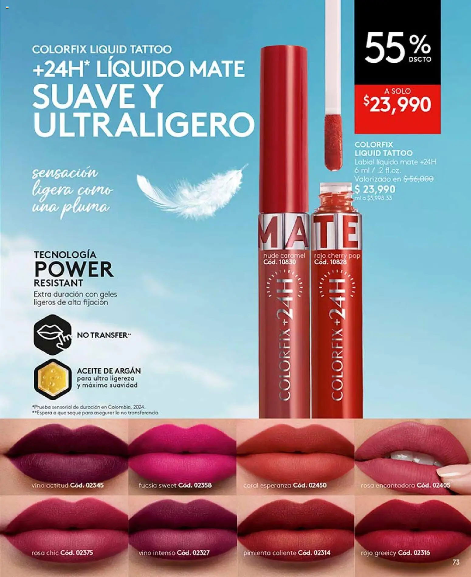 Ésika revista - valida desde el 15.04.2026 | Página: 73 | Productos: Pimienta, Aceite, Vino