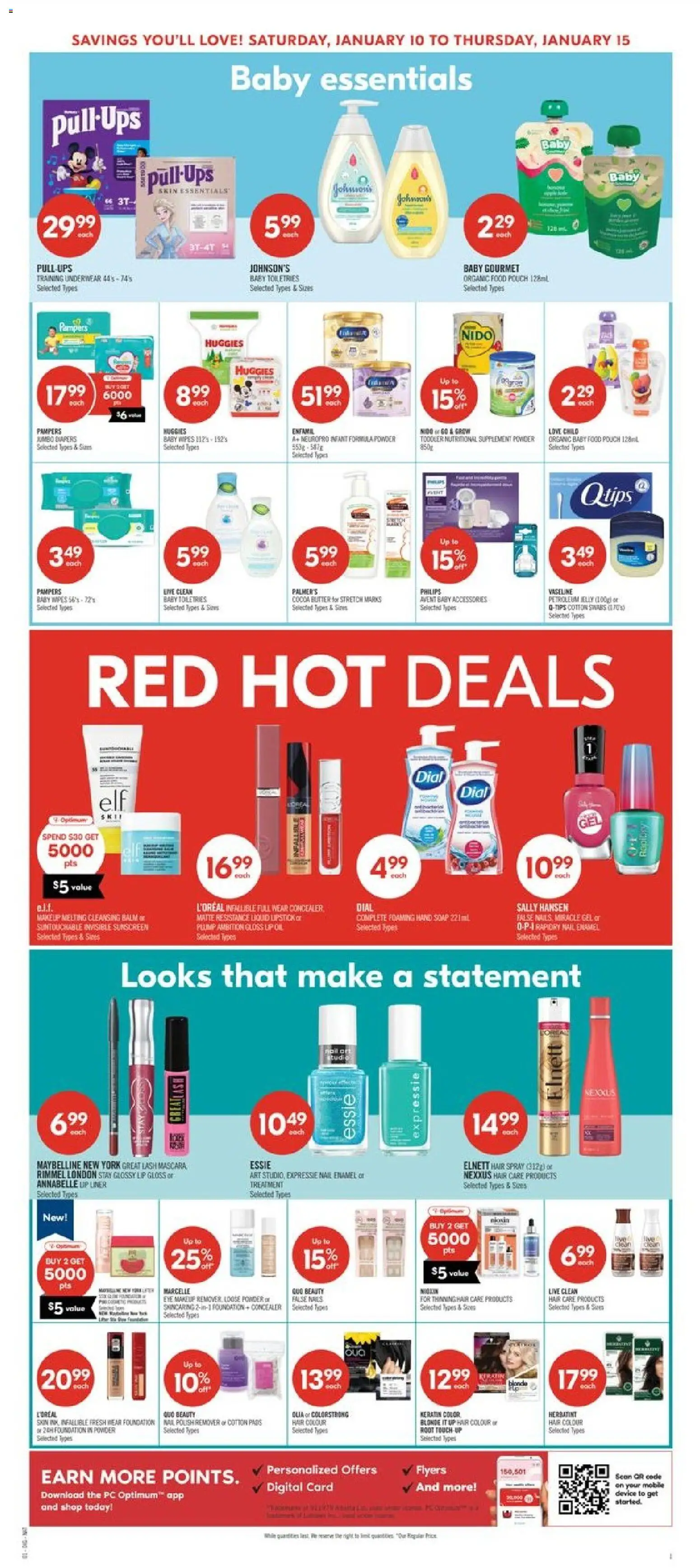 Shoppers flyer valid from 09.01.2026 | Page: 10 | Products: Concealer, Nail polish, Butter, Underwear