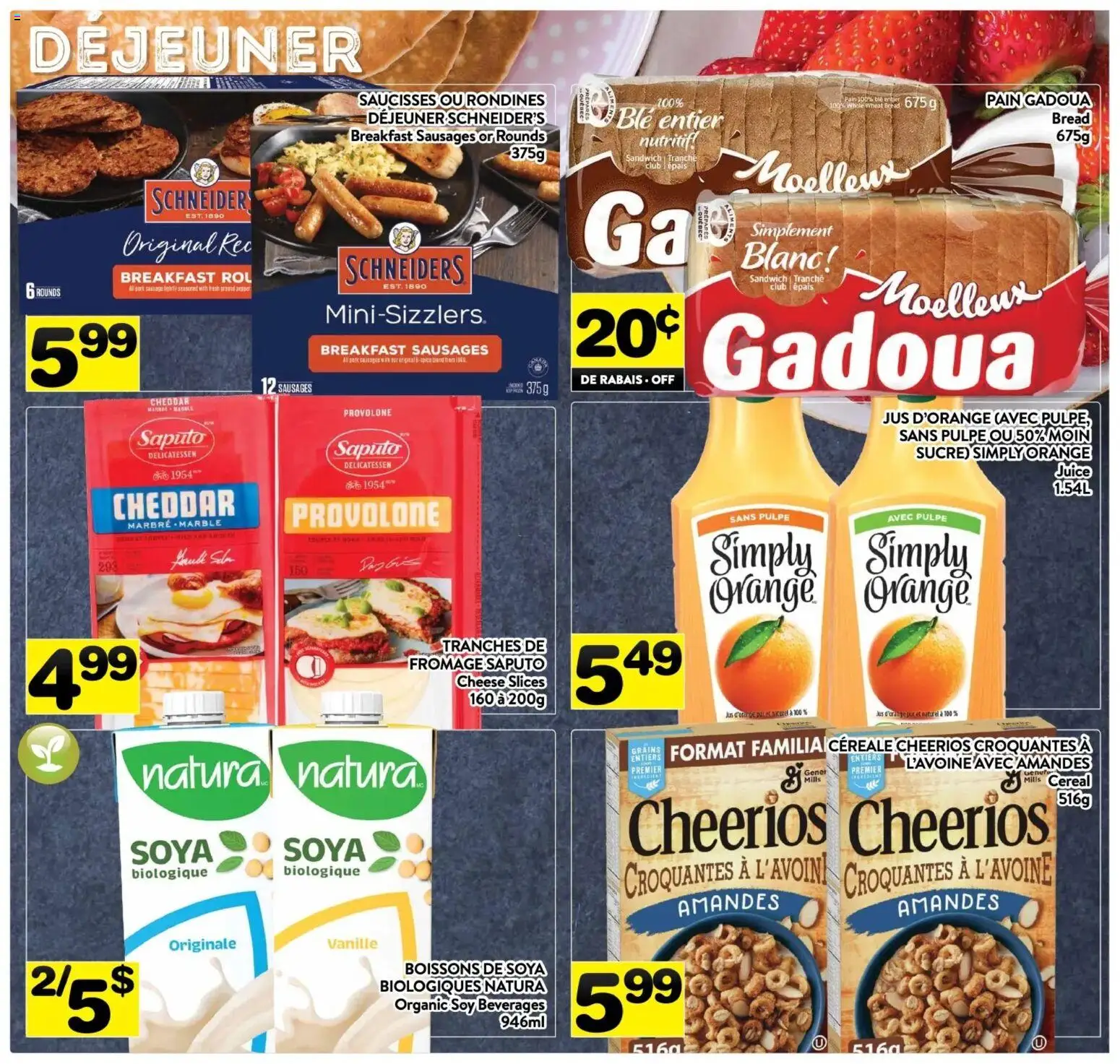 Pa Supermarché flyer valid from 20.10.2025 | Page: 7 | Products: Cheese, Bread, Juice