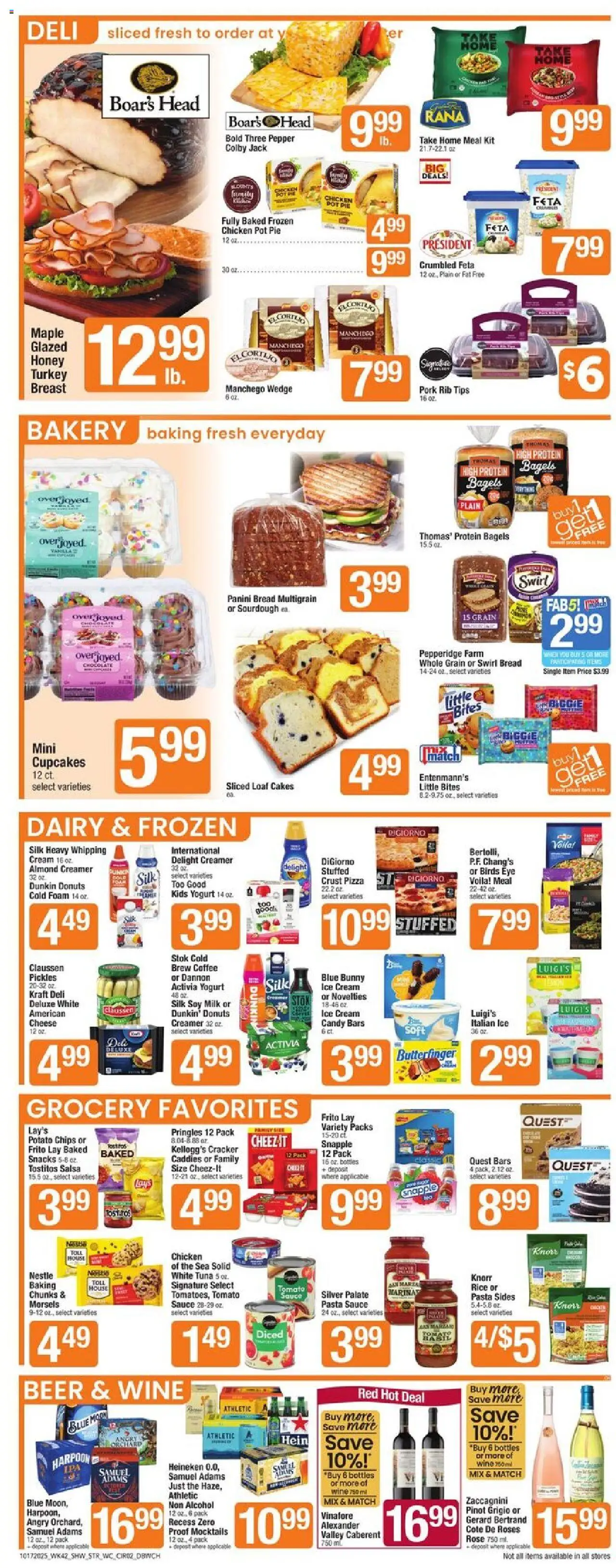 Star Market Weekly Ad - MA - valid from 17.10.2025 | Page: 4 | Products: Pork, Pasta, Ice cream, Sauce