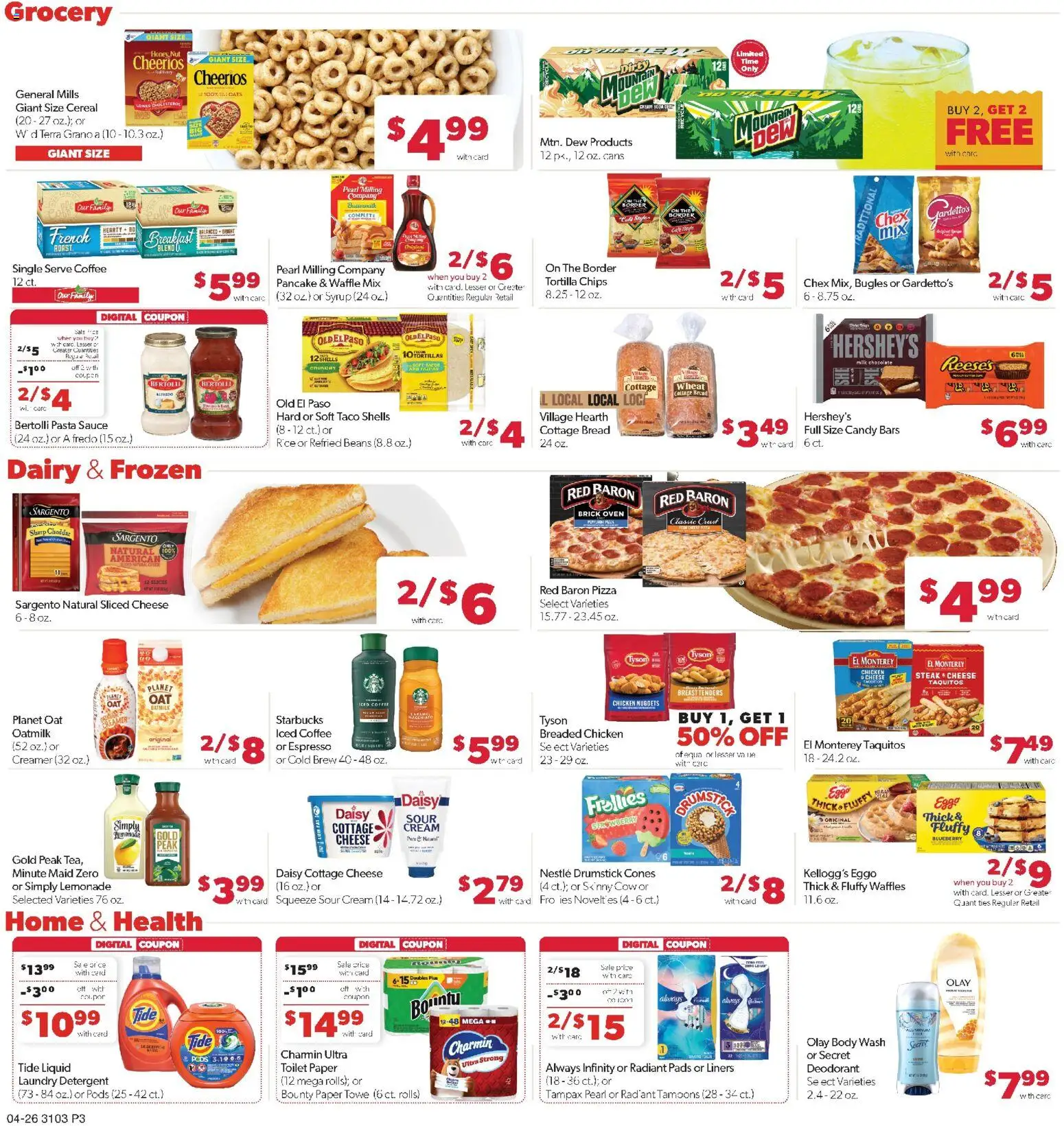 Family Fare Weekly Ad - ND - valid from 26.04.2026 | Page: 3 | Products: Bread, Deodorant, Cream, Sauce