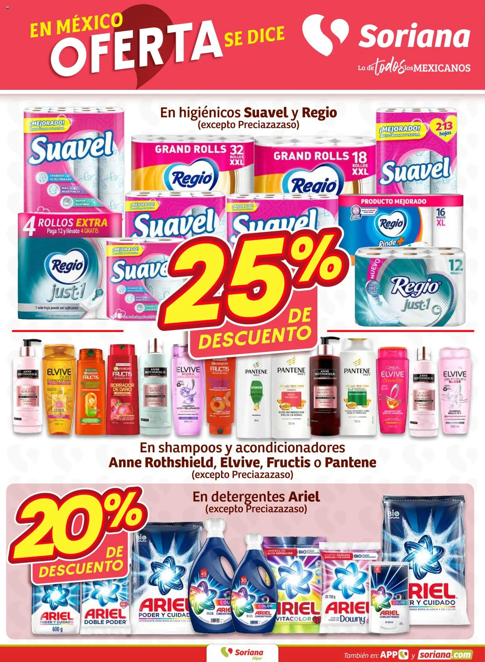 Nuevas ofertas de Soriana válidas en toda la República Mexicana desde el 05.02.2026. ¡Encuentra las mejores ofertas en Soriana - Fin de Semana Híper: Ags, Nay, Jal, Qro, Col, Mich, Gto, Hgo, Tlax, Mor, Pue, Gro, Oax, Edo. de Mex, Valle de México, Za! | Página: 9