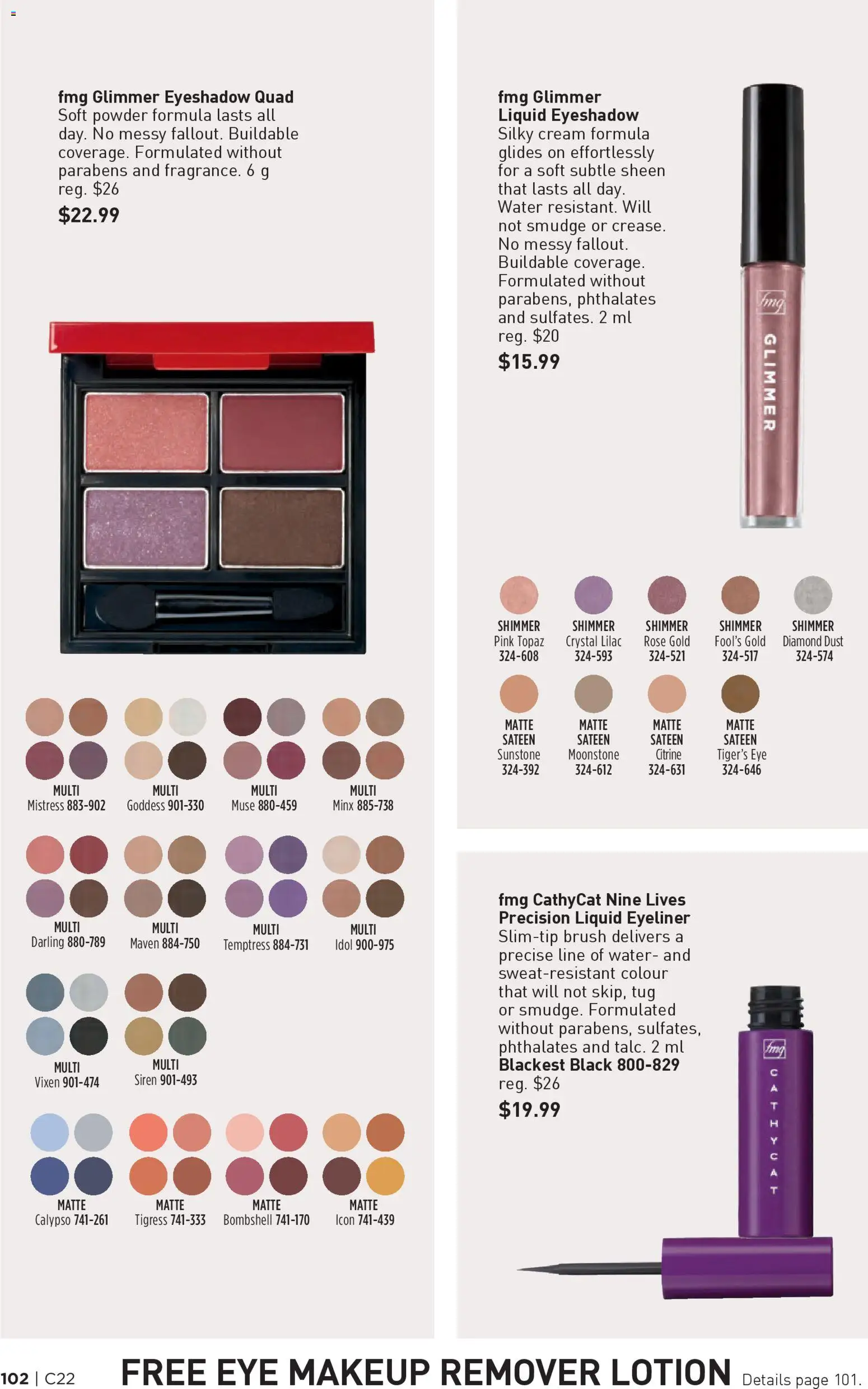Avon flyer valid from 23.10.2025 | Page: 102 | Products: Powder, Brush, Eyeliner, Makeup remover