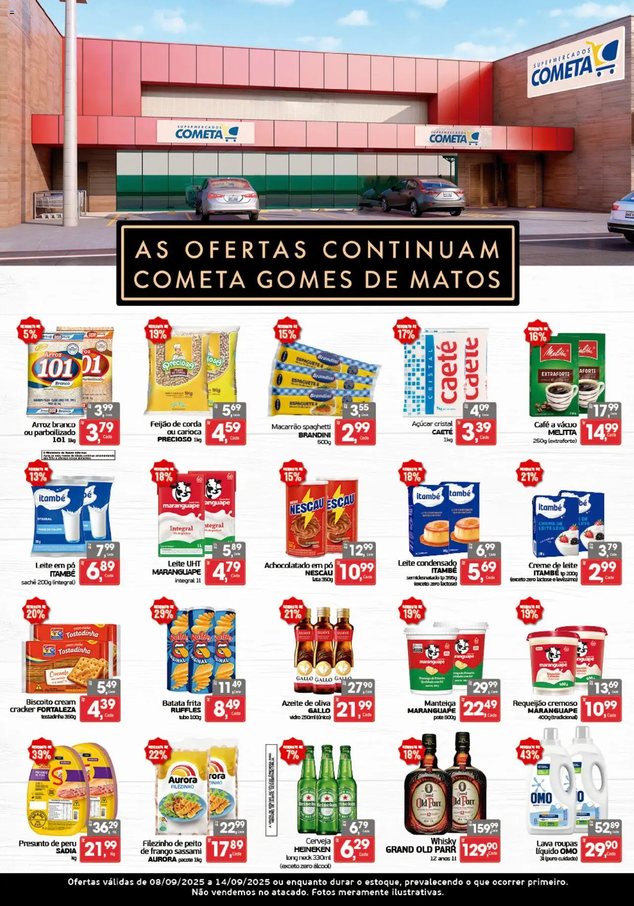 Cometa Supermercados Folheto - válido de 08.09.2025 | Página: 1 | Produtos: Corda, Cola, Presunto, Creme de leite