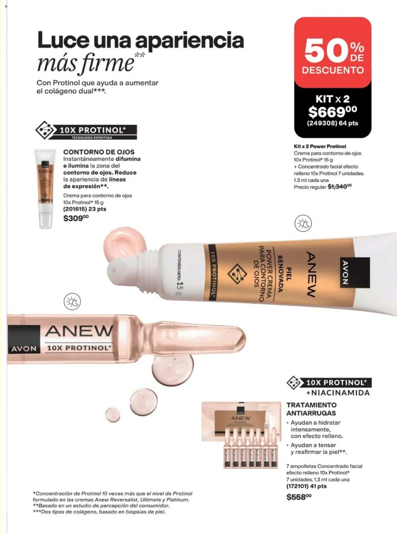 Nuevas ofertas de AVON válidas en toda la República Mexicana desde el 24.04.2026. ¡Encuentra las mejores ofertas en AVON campaña 7 2026! | Página: 113 | Productos: Contorno de ojos, Crema, Contorno