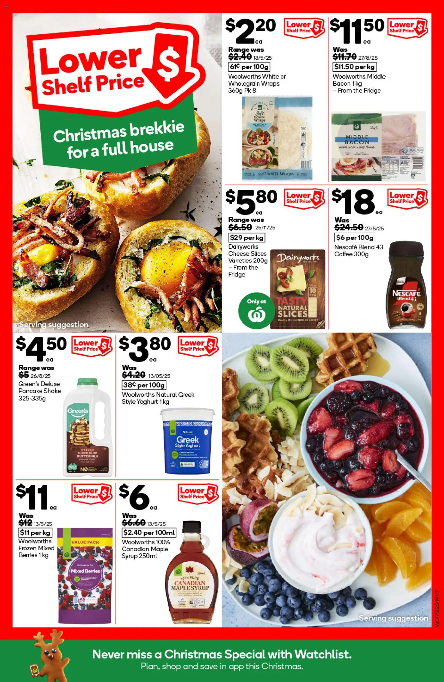 Woolworths catalogue - valid from 17.12.2025 | Page: 17 | Products: Shelf, Cheese, Nescafe, Fridge