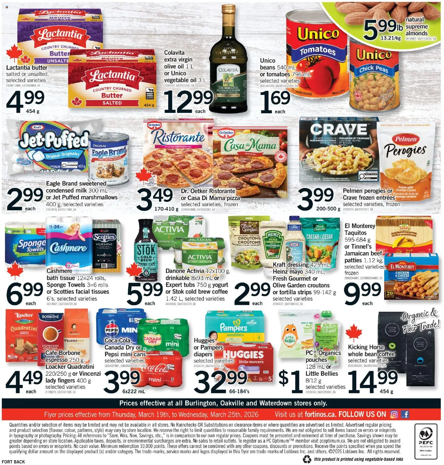 Fortinos flyer valid from 19.03.2026 | Page: 2 | Products: Sponge, Yogurt, Oil, Tomatoes