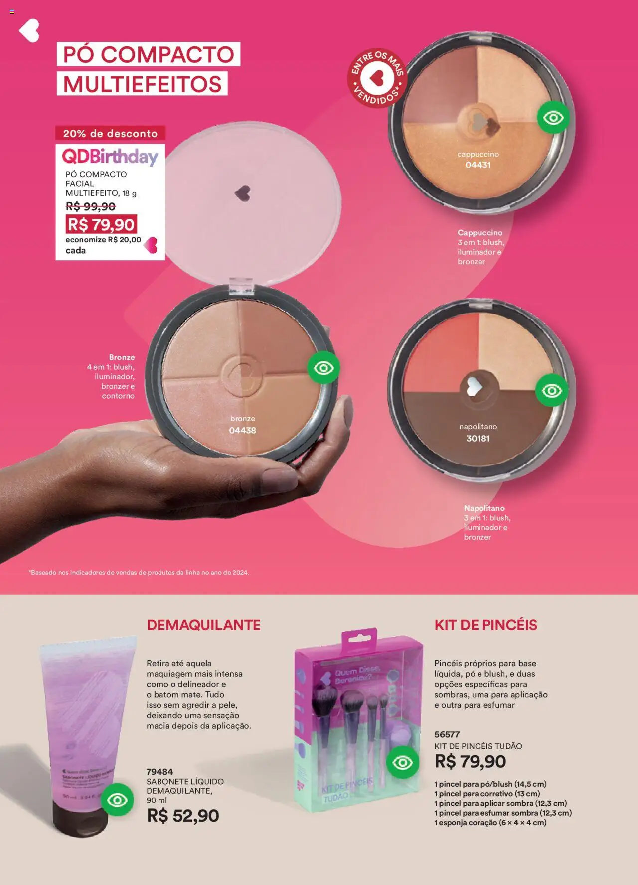 O Boticário Folheto - válido de 11.08.2025 | Página: 106 | Produtos: Maquiagem, Pincel, Base, Iluminador