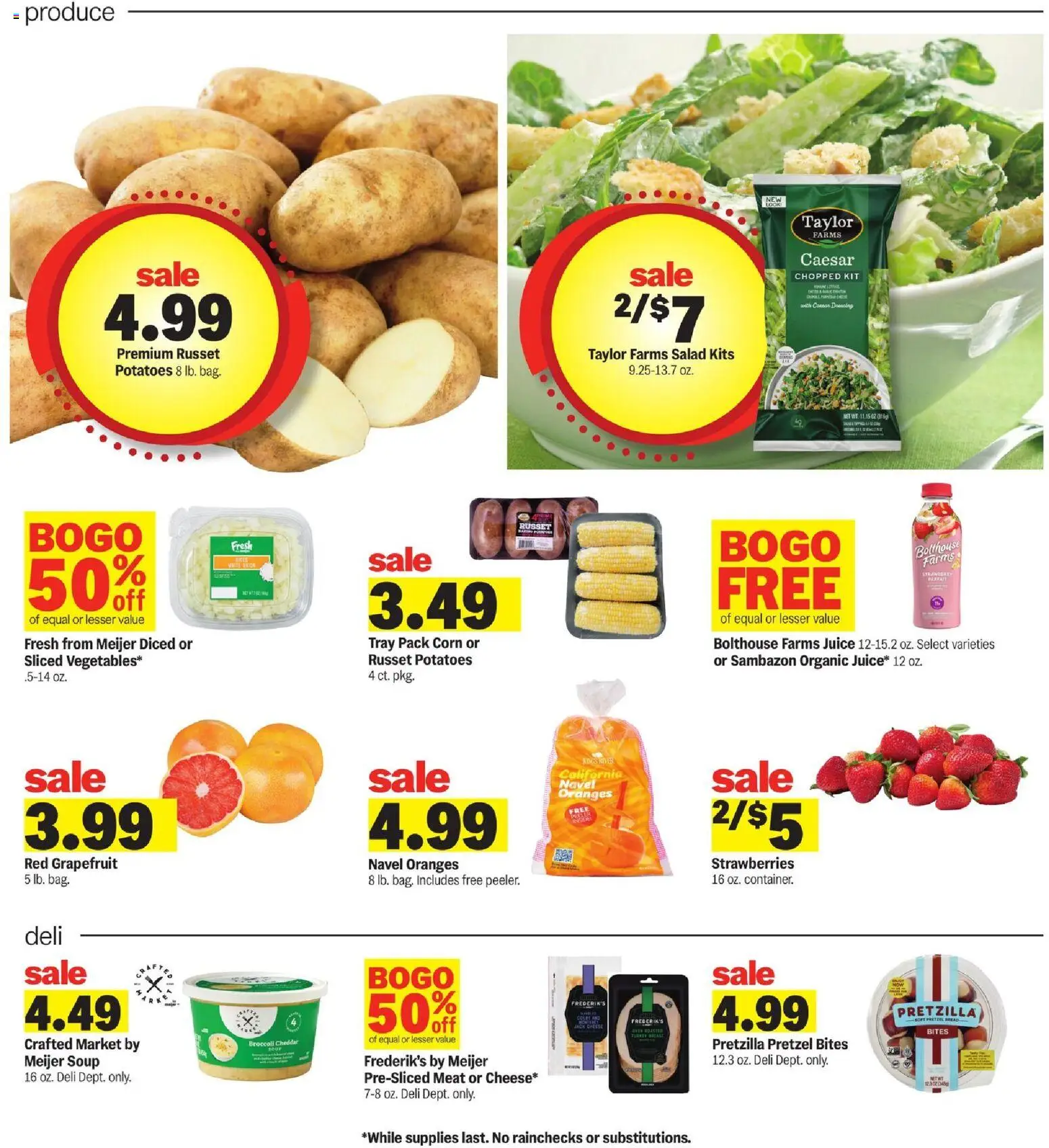 Meijer Weekly Ad - valid from 21.01.2026 | Page: 7 | Products: Corn, Broccoli, Grapefruit, Potatoes
