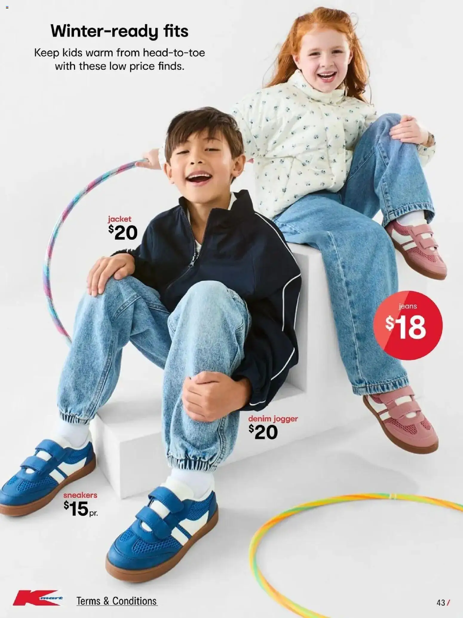 Kmart catalogue - valid from 01.04.2026 | Page: 43 | Products: Denim, Jacket, Sneakers, Jeans