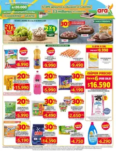 Ara - Ahorra con precios bajos y ofertas en la canasta familiar  -  Vista previa de la revista de la tienda Ara valido desde el 15.01.2026 | Página: 3 | Productos: Gaseosa, Suavizante, Caja, Leche