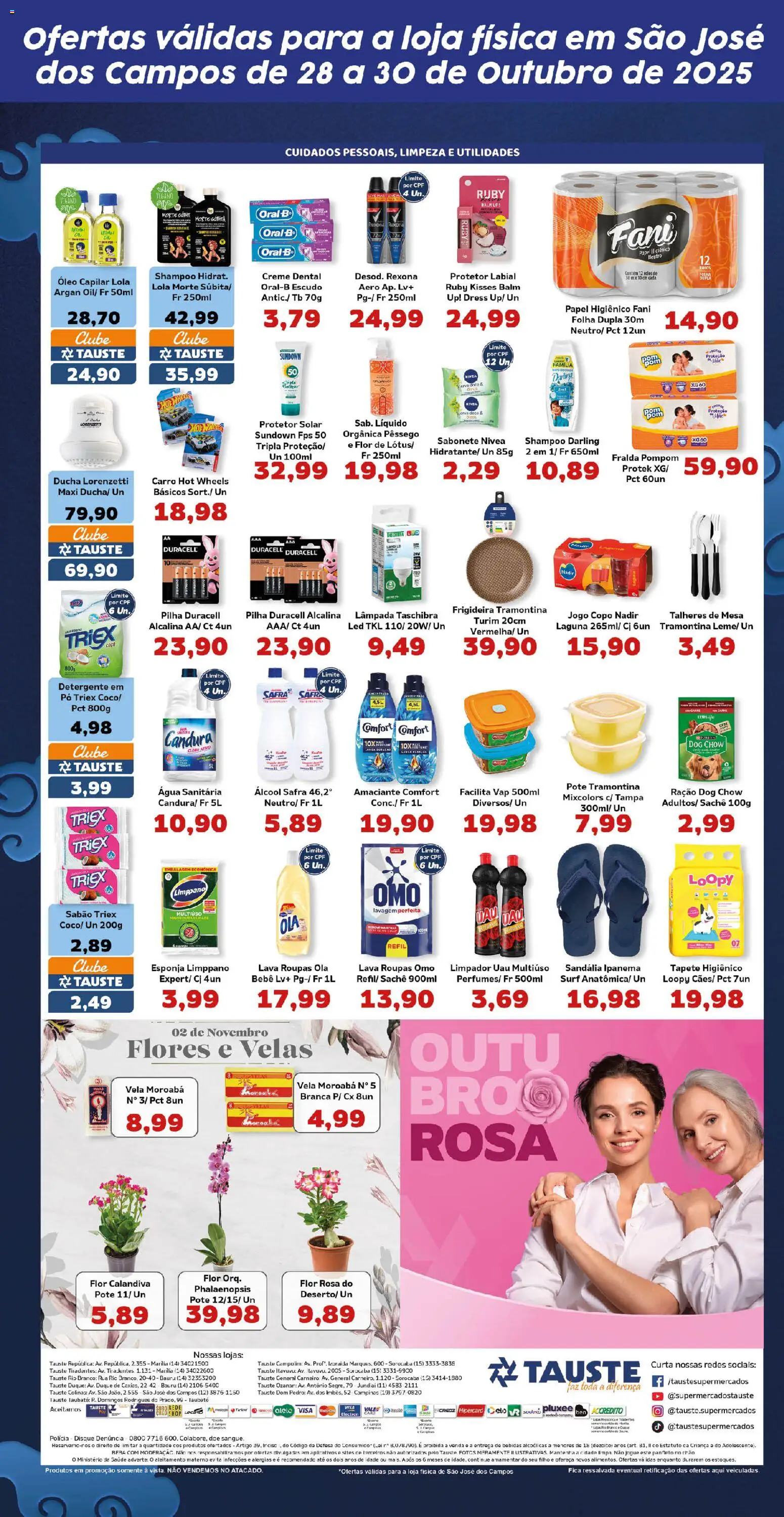 Tauste Folheto - válido de 28.10.2025 | Página: 5 | Produtos: Velas, Esponja, Detergente, Rexona