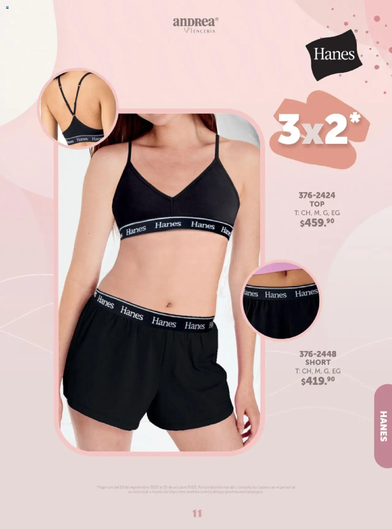 Nuevas ofertas de Andrea válidas en toda la República Mexicana desde el 28.09.2025. ¡Encuentra las mejores ofertas en Andrea - Catálogo Playtex! | Página: 11 | Productos: Short