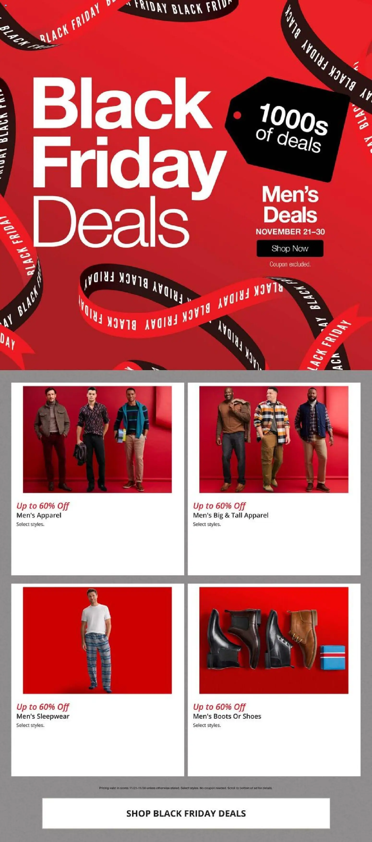 JCPenney Black Friday Men´s Deals - valid from 21.11.2025 | Page: 1 | Products: Boots