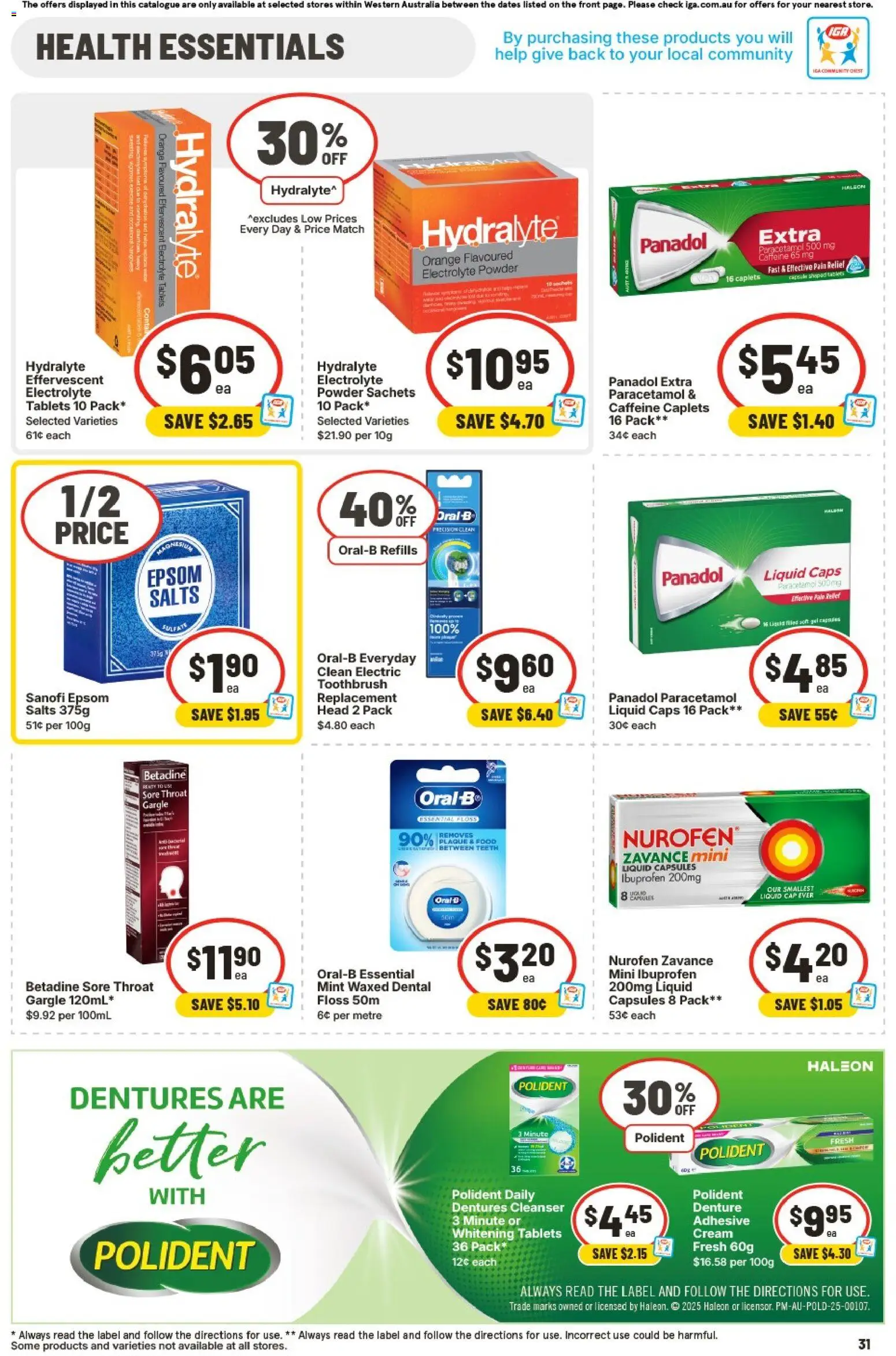 IGA catalogue - valid from 28.01.2026 | Page: 31 | Products: Cream, Toothbrush, Tablets, Electric toothbrush