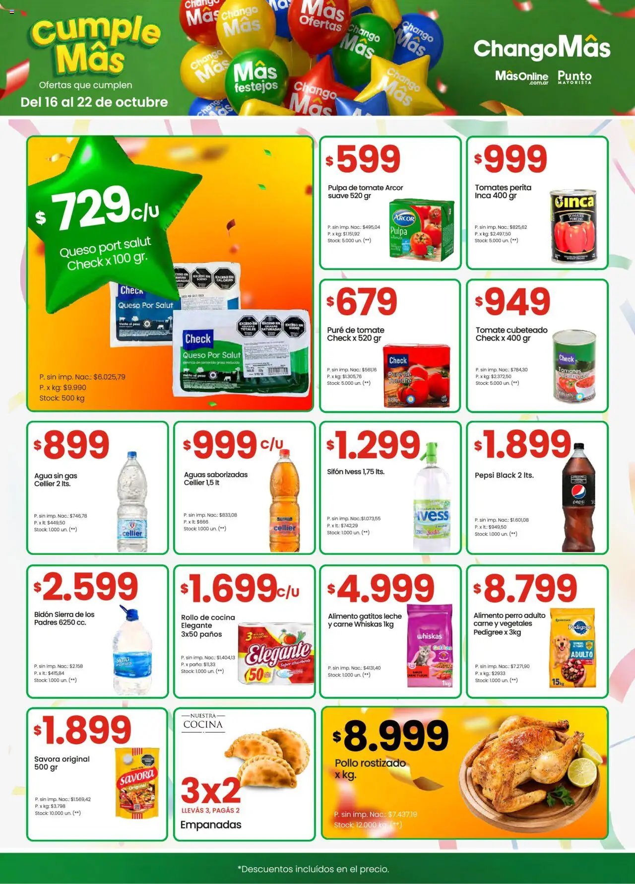 Punto Mayorista catálogo │ válido desde el 16.10.2025 | Página: 7 | Productos: Pollo, Bidón, Tomates, Sierra