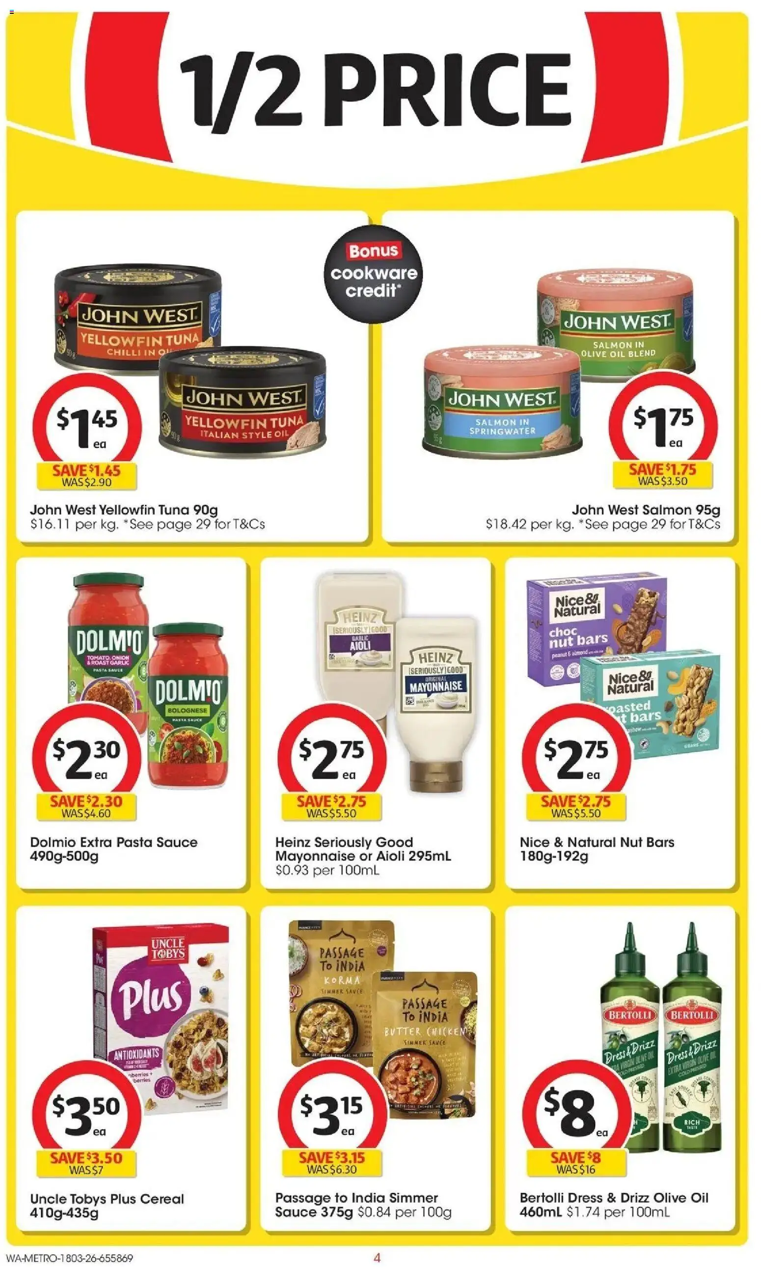 Coles catalogue - valid from 18.03.2026 | Page: 4 | Products: Butter, Oil, Pasta, Chilli