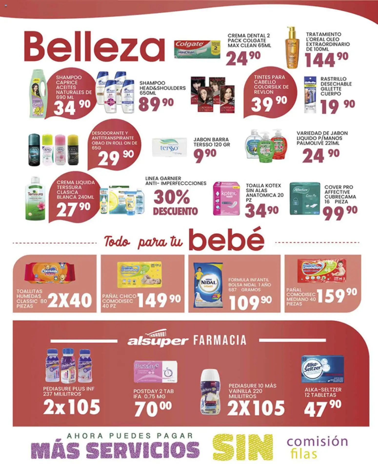 Nuevas ofertas de Alsuper válidas en toda la República Mexicana desde el 07.04.2026. ¡Encuentra las mejores ofertas en Alsuper folleto Laguna! | Página: 4 | Productos: Desodorante, Bolsa, Rastrillo, Barra