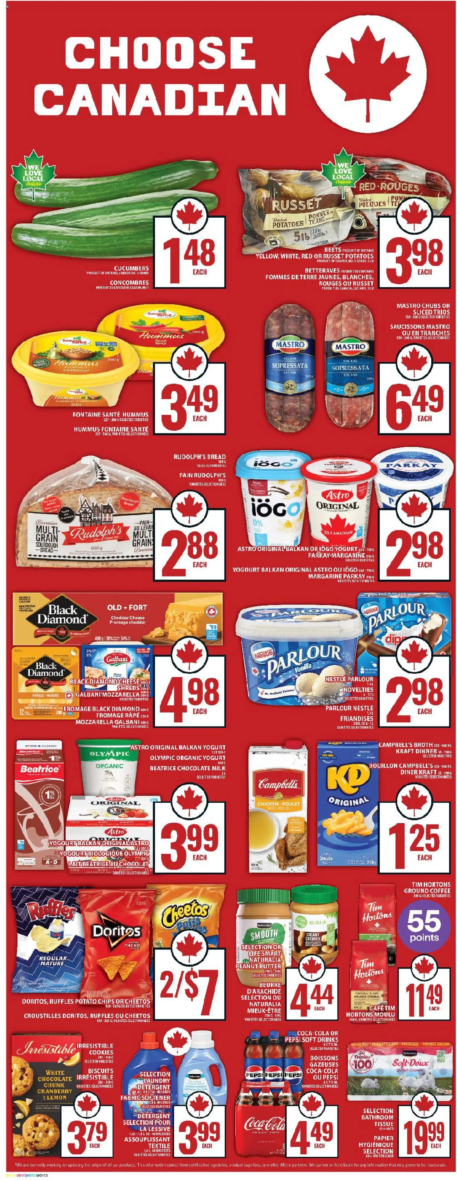 Food Basics flyer valid from 06.11.2025 | Page: 5 | Products: Chips, Cookies, Cucumbers, Salami