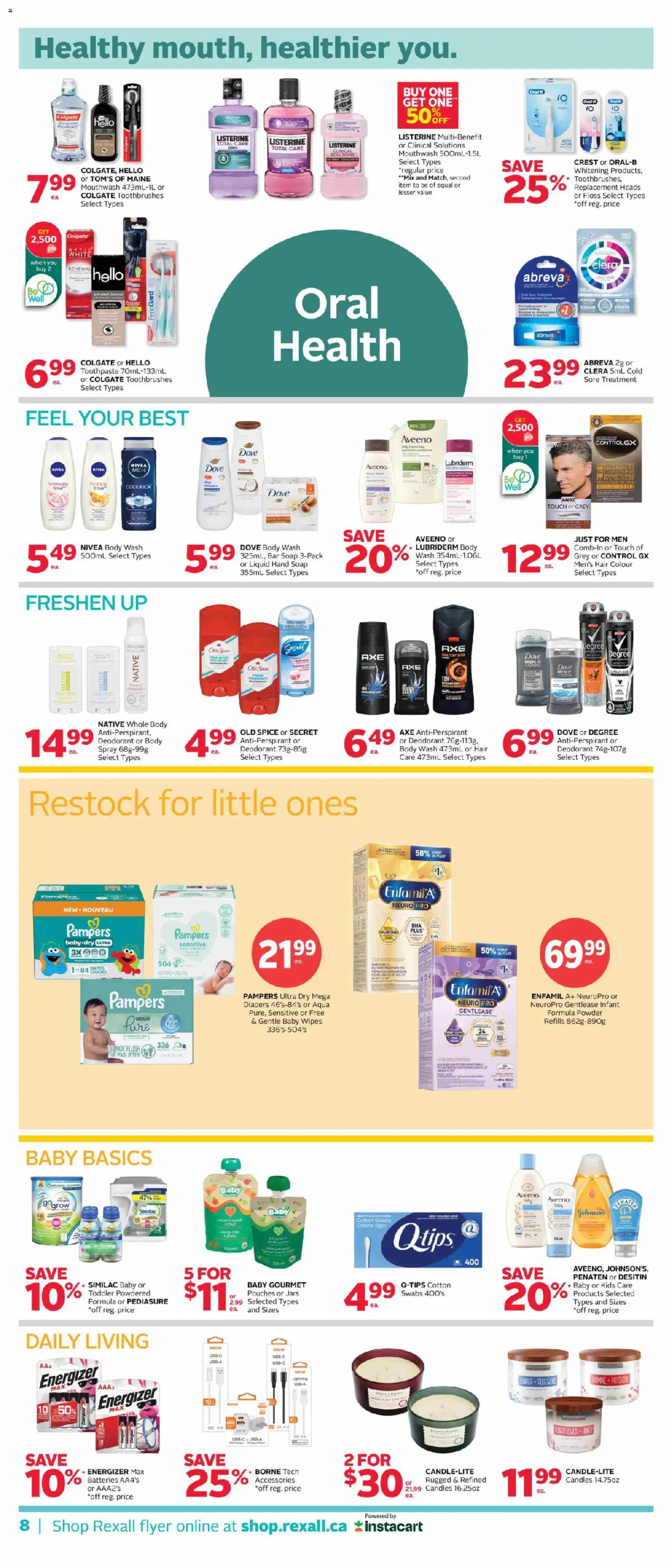 Rexall flyer valid from 30.01.2026 | Page: 15 | Products: Powder, Soap, Body wash, Mouthwash