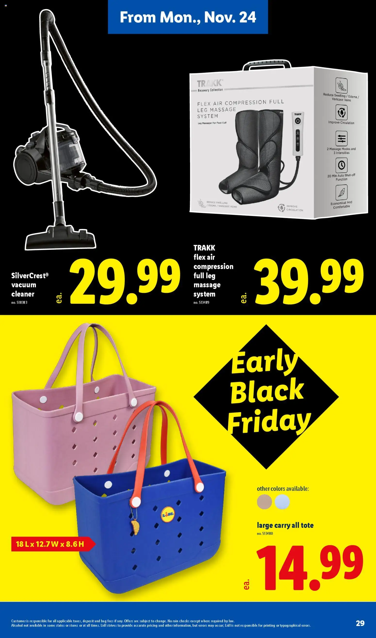 Lidl Early Black Friday - valid from 19.11.2025 | Page: 29 | Products: Vacuum, Bag