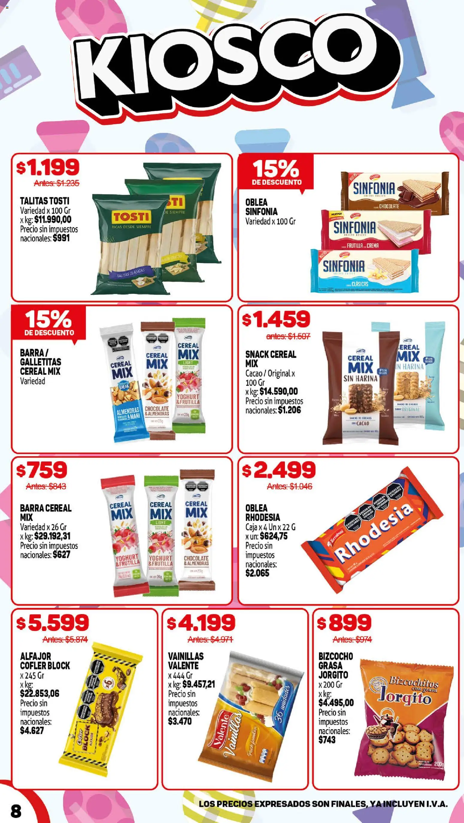 Makro Ofertas VOLVETE A ILUSIONAR OFERTAS SEMANALES │ válido desde el 23.04.2026 | Página: 8 | Productos: Galletitas, Almendras, Caja, Alfajor