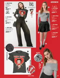 Vista previa de Andrea - Catálogo Vestir Exterior - Otoño / Invierno, nuevo folleto de la tienda, válido en México a partir del 22.08.2025 | Página: 47 | Productos: Playera, Collar, Aretes, Moño