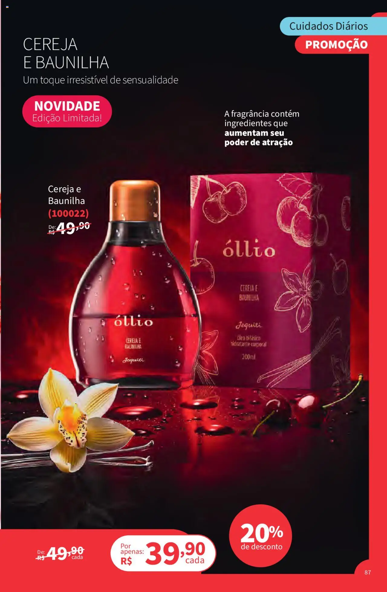 Jequiti Folheto - válido de 02.06.2025 | Página: 87 | Produtos: Cereja, Fragrância, Hidratante corporal