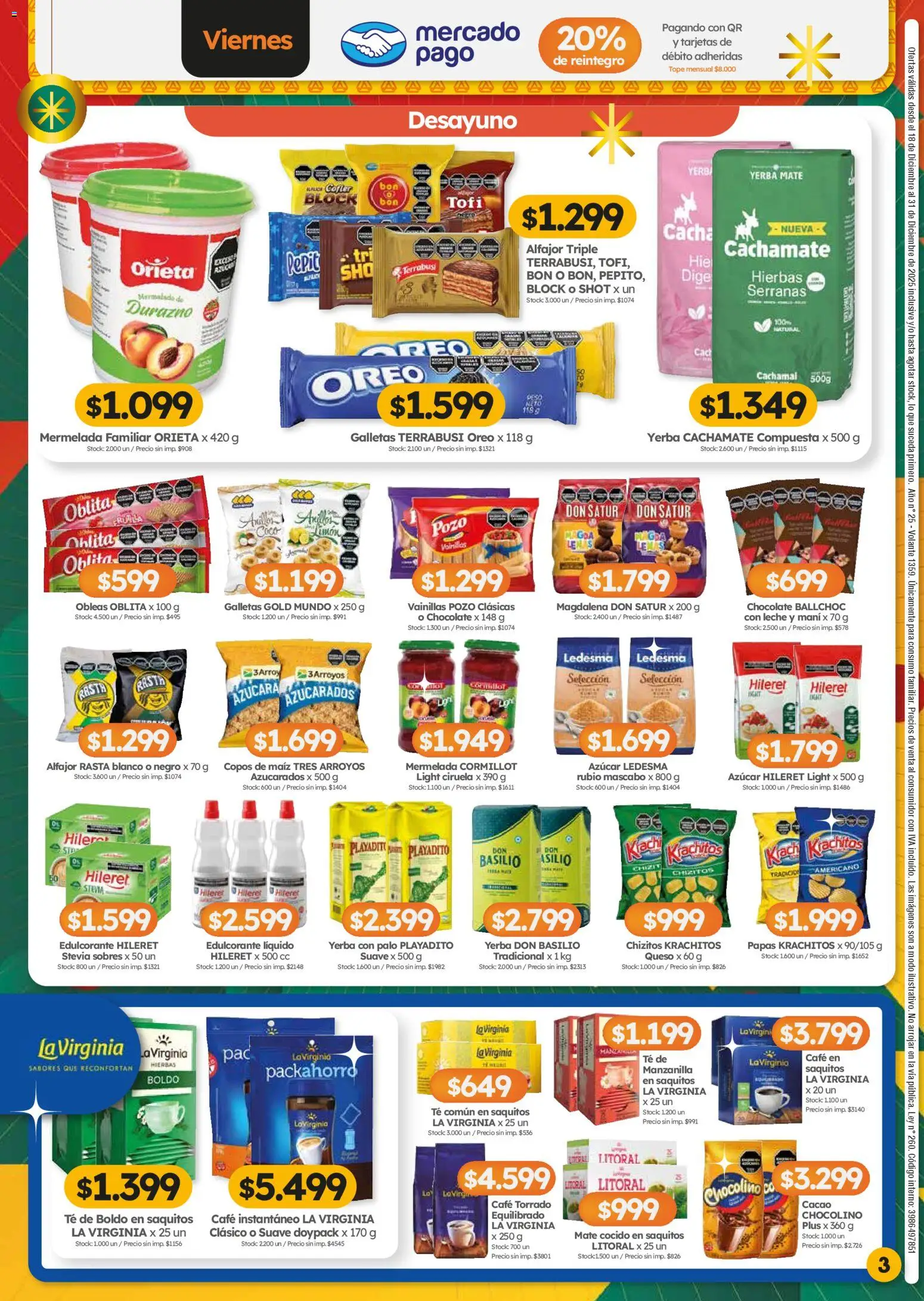 Cordiez ofertas │ válido desde el 18.12.2025 | Página: 3 | Productos: Azucar, Maiz, Té, Galletas