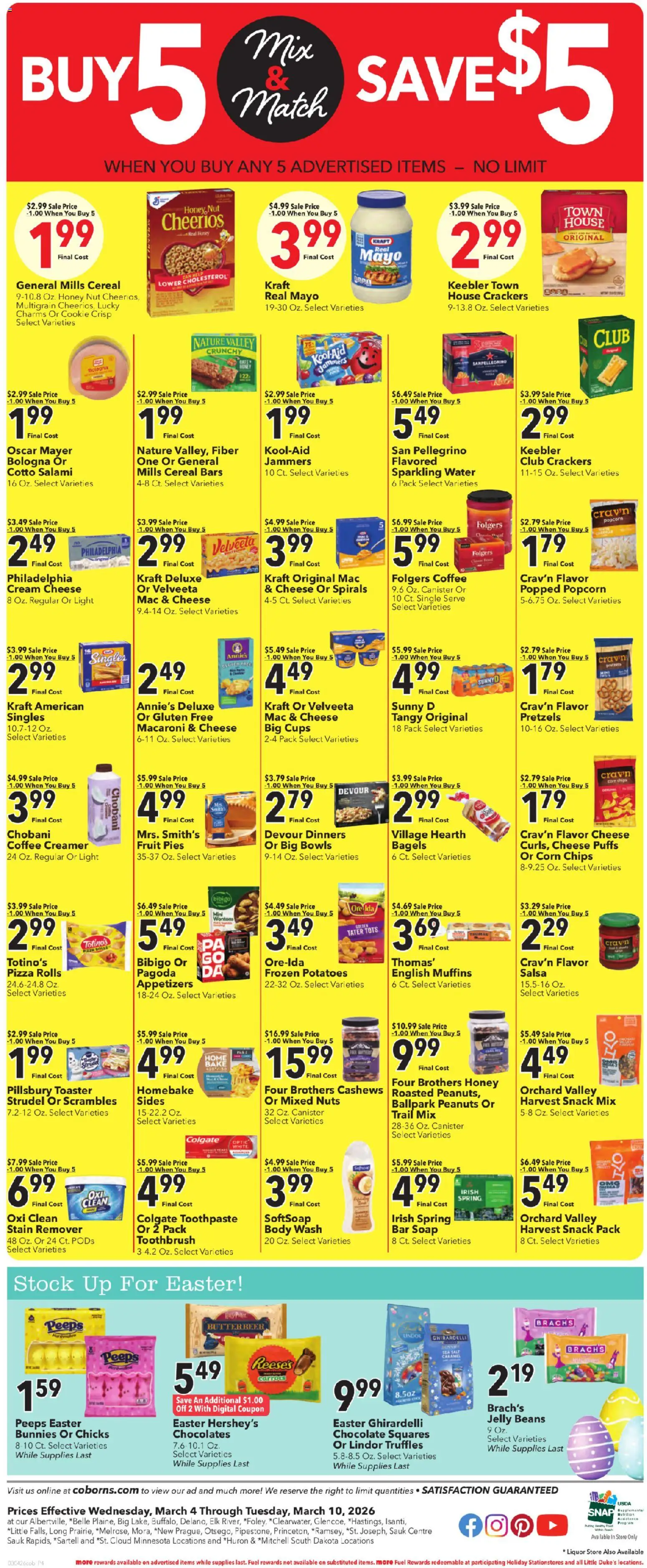Coborn's Weekly Ad - valid from 04.03.2026 | Page: 6 | Products: Corn, Chocolate, Soap, Toothpaste
