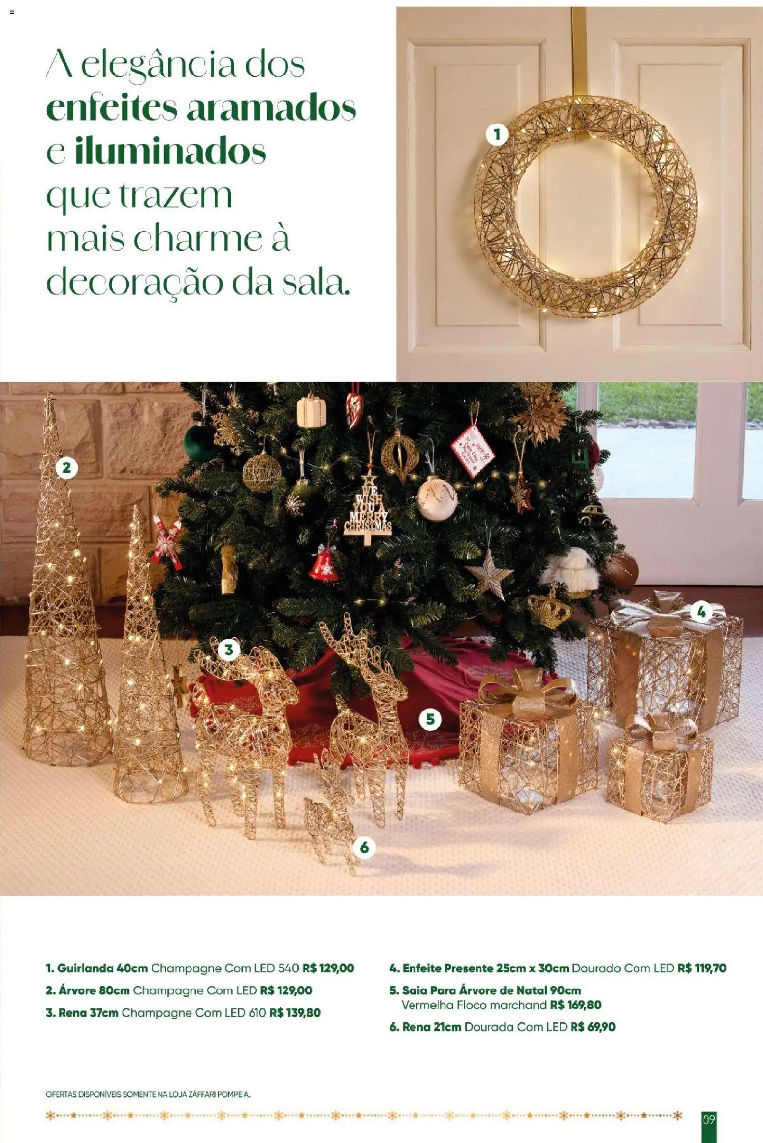 Zaffari Folheto - válido de 28.10.2025 | Página: 9 | Produtos: Champagne, Árvore de natal, Guirlanda, Saia