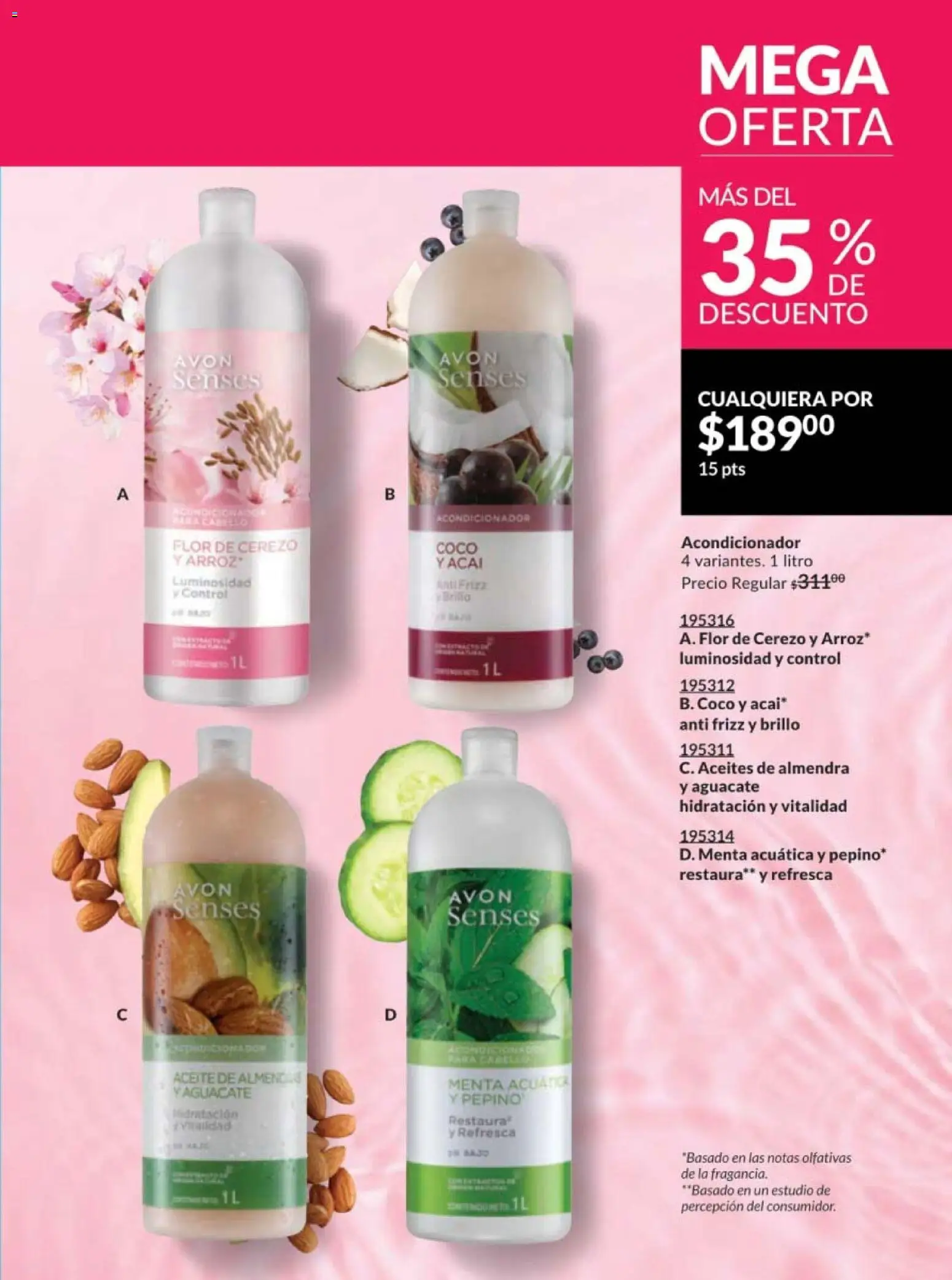 Nuevas ofertas de AVON válidas en toda la República Mexicana desde el 10.01.2026. ¡Encuentra las mejores ofertas en AVON campaña 2 2026! | Página: 181 | Productos: Brillo, Aceite, Aguacate, Acondicionador