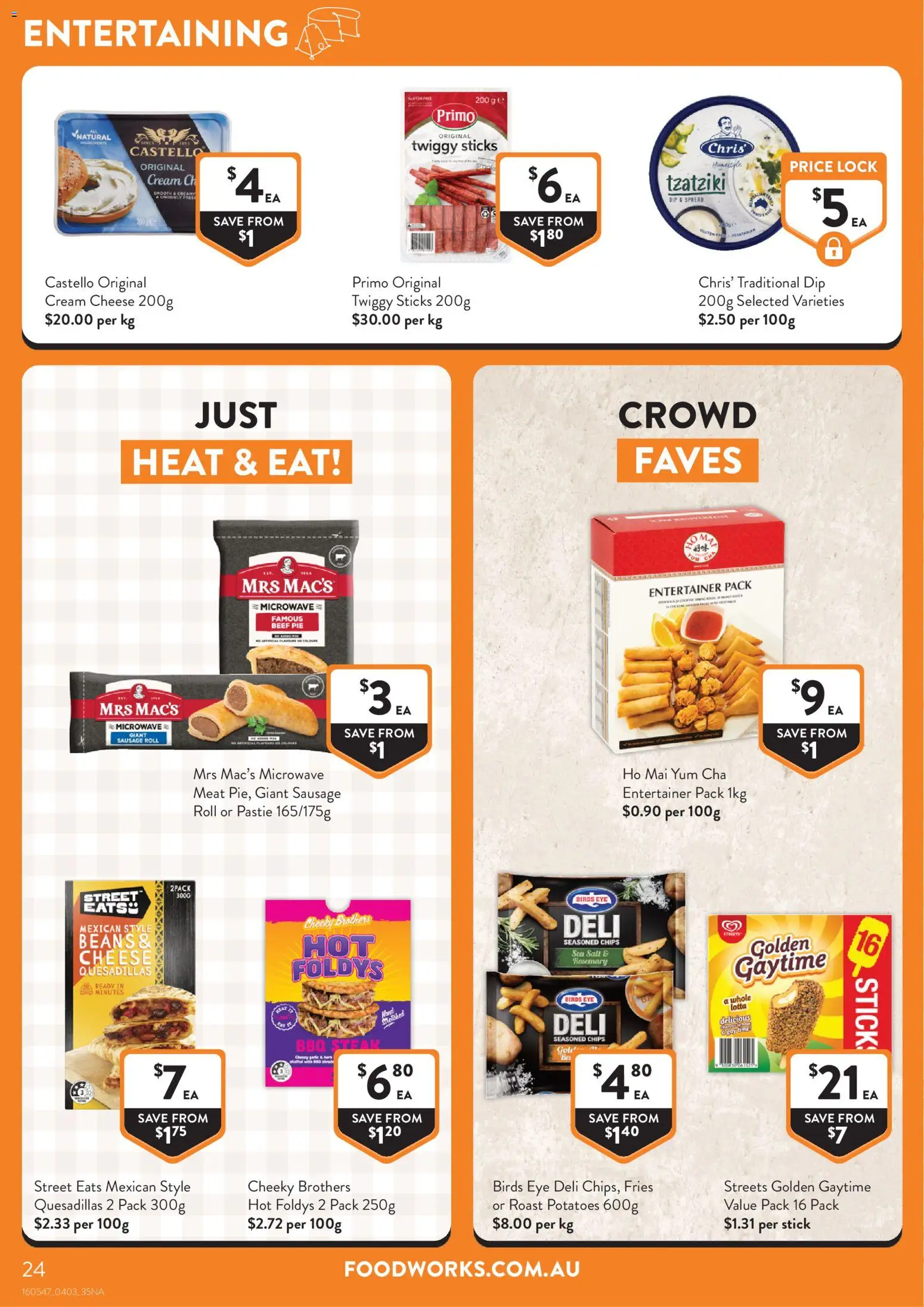 Foodworks catalogue - valid from 04.03.2026 | Page: 24 | Products: Cheese, Cream, Potatoes, Sausage