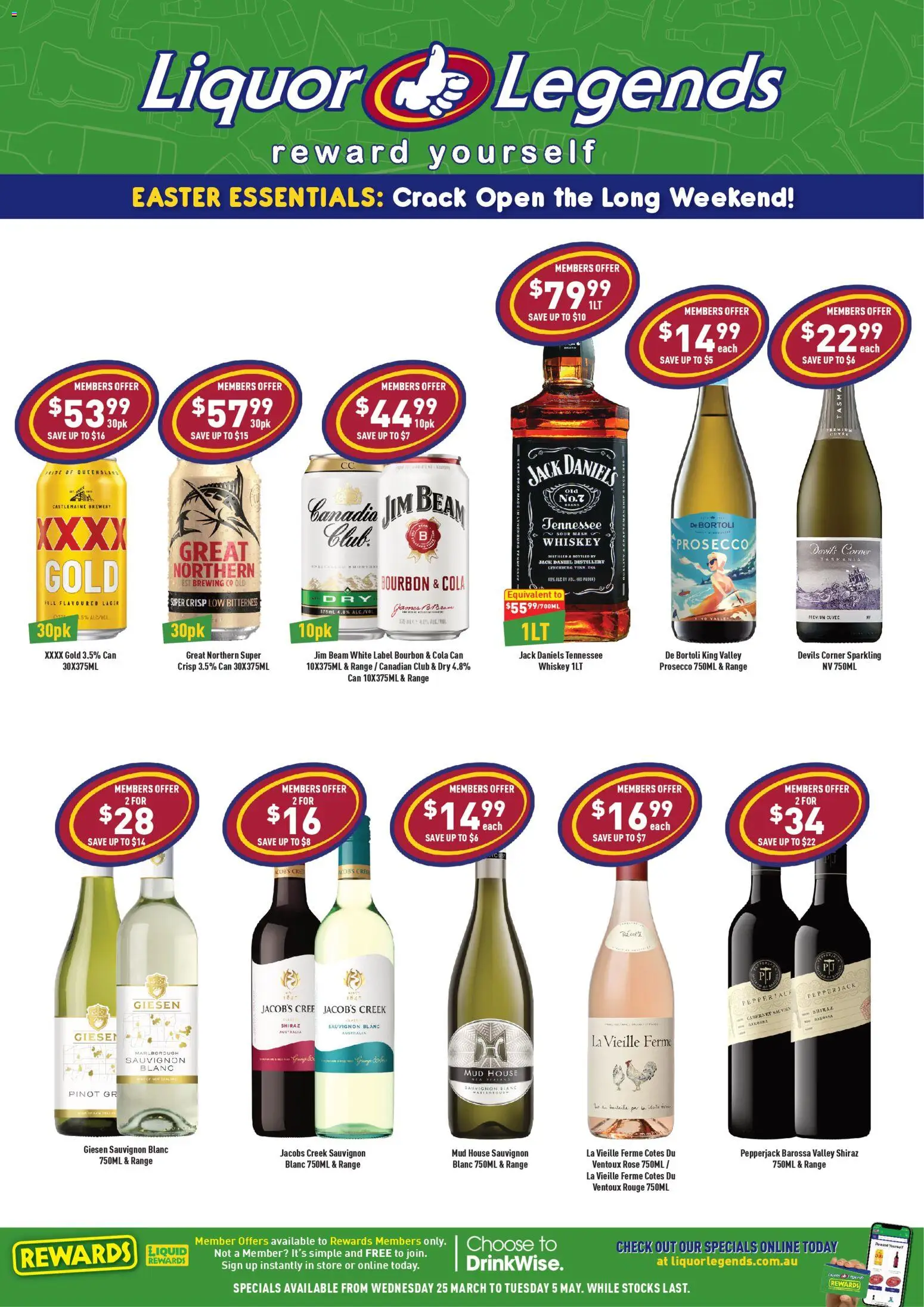 Liquor Legends catalogue - valid from 25.03.2026 | Page: 1 | Products: Bourbon, Whiskey, Date