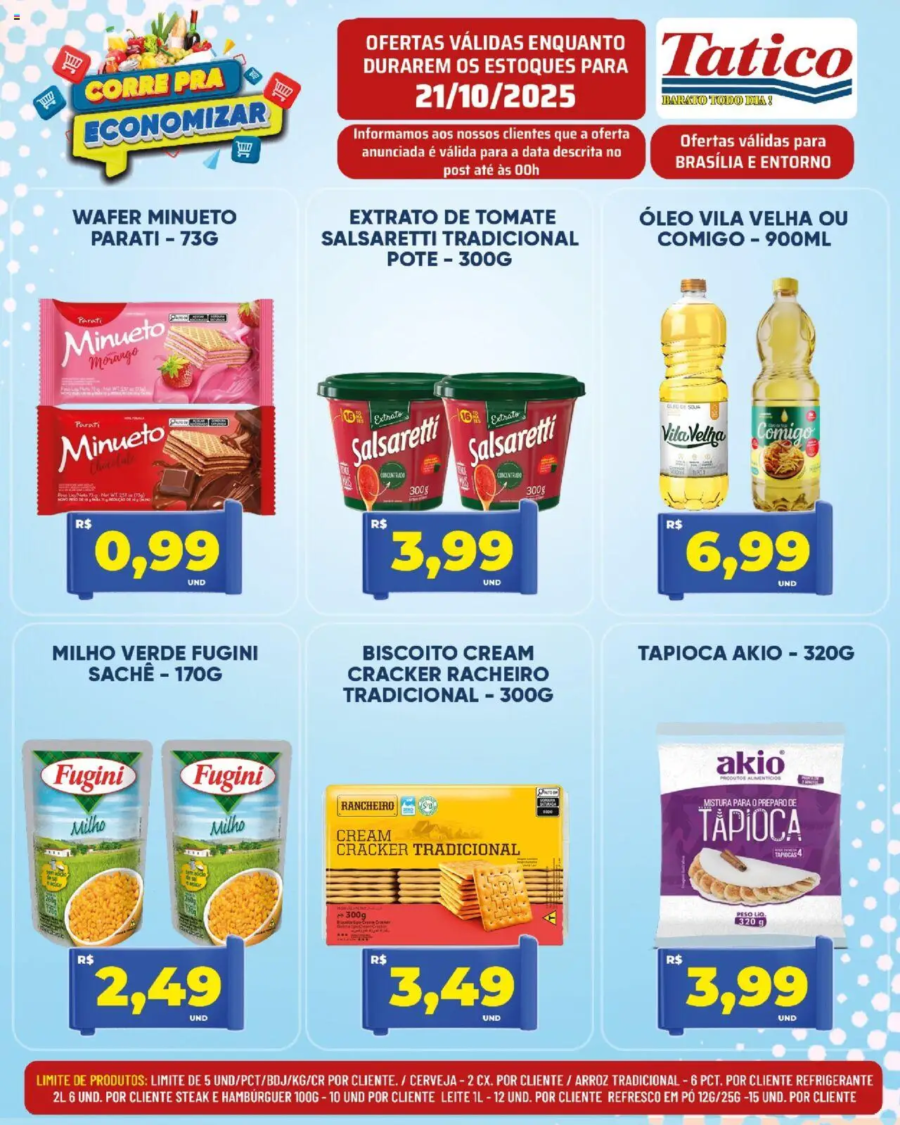 Tatico Folheto - válido de 21.10.2025 | Página: 3 | Produtos: Pó, Óleo, Refrigerante, Cream cracker