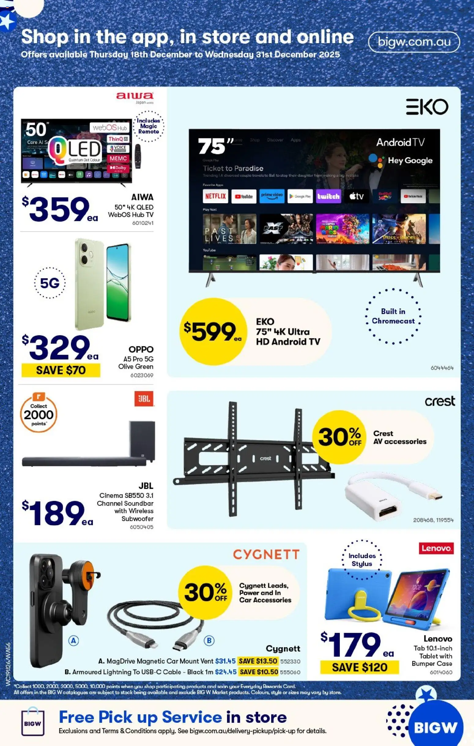 Woolworths catalogue - valid from 17.12.2025 | Page: 56 | Products: Accessories, Boots, Cable, Case
