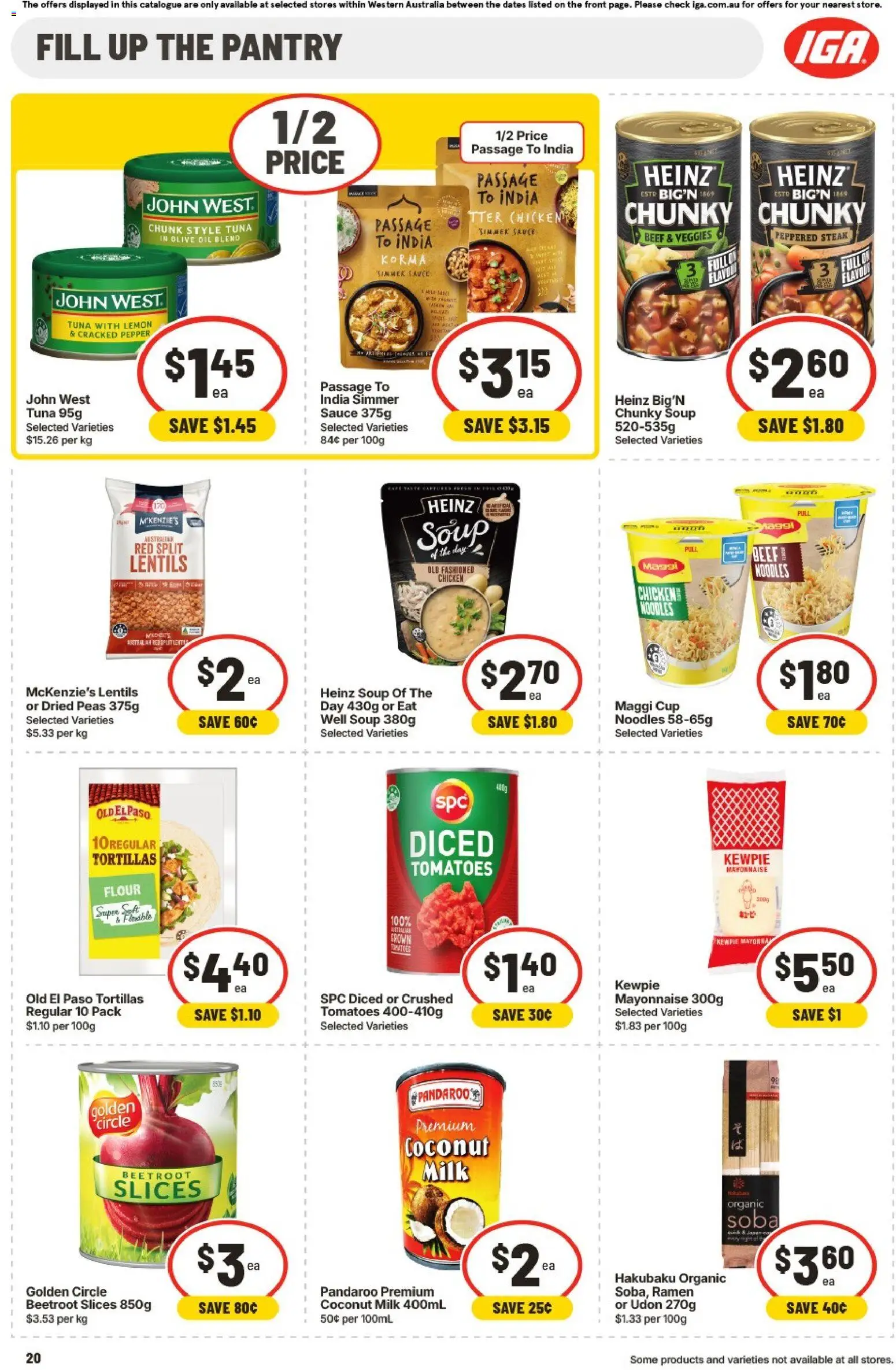 IGA catalogue - valid from 22.04.2026 | Page: 20 | Products: Butter, Oats, Cereal, Vegemite