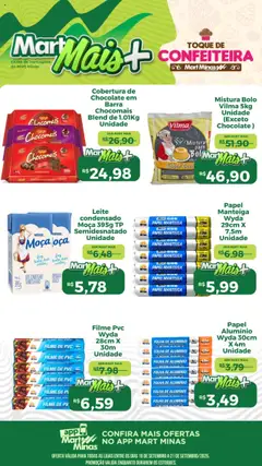 Mart Minas - Ofertas de confeitaria - Pré-Visualização do folheto da loja Mart Minas, válido de 16.09.2025