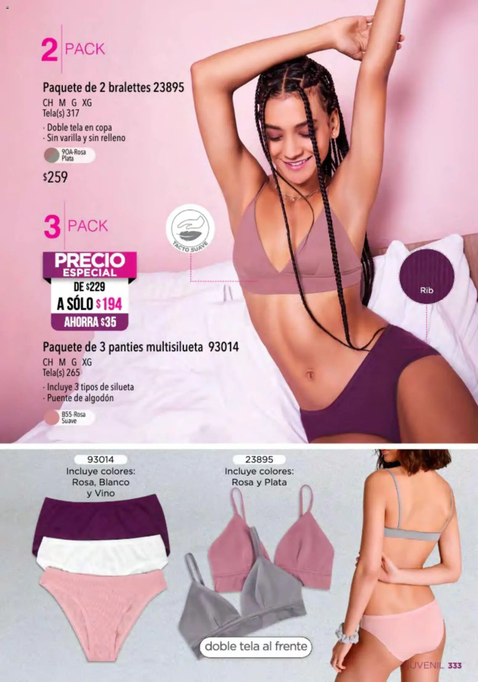 Nuevas ofertas de Ilusión válidas en toda la República Mexicana desde el 01.03.2026. ¡Encuentra las mejores ofertas en Ilusión catálogo Primavera! | Página: 335 | Productos: Algodón, Vino