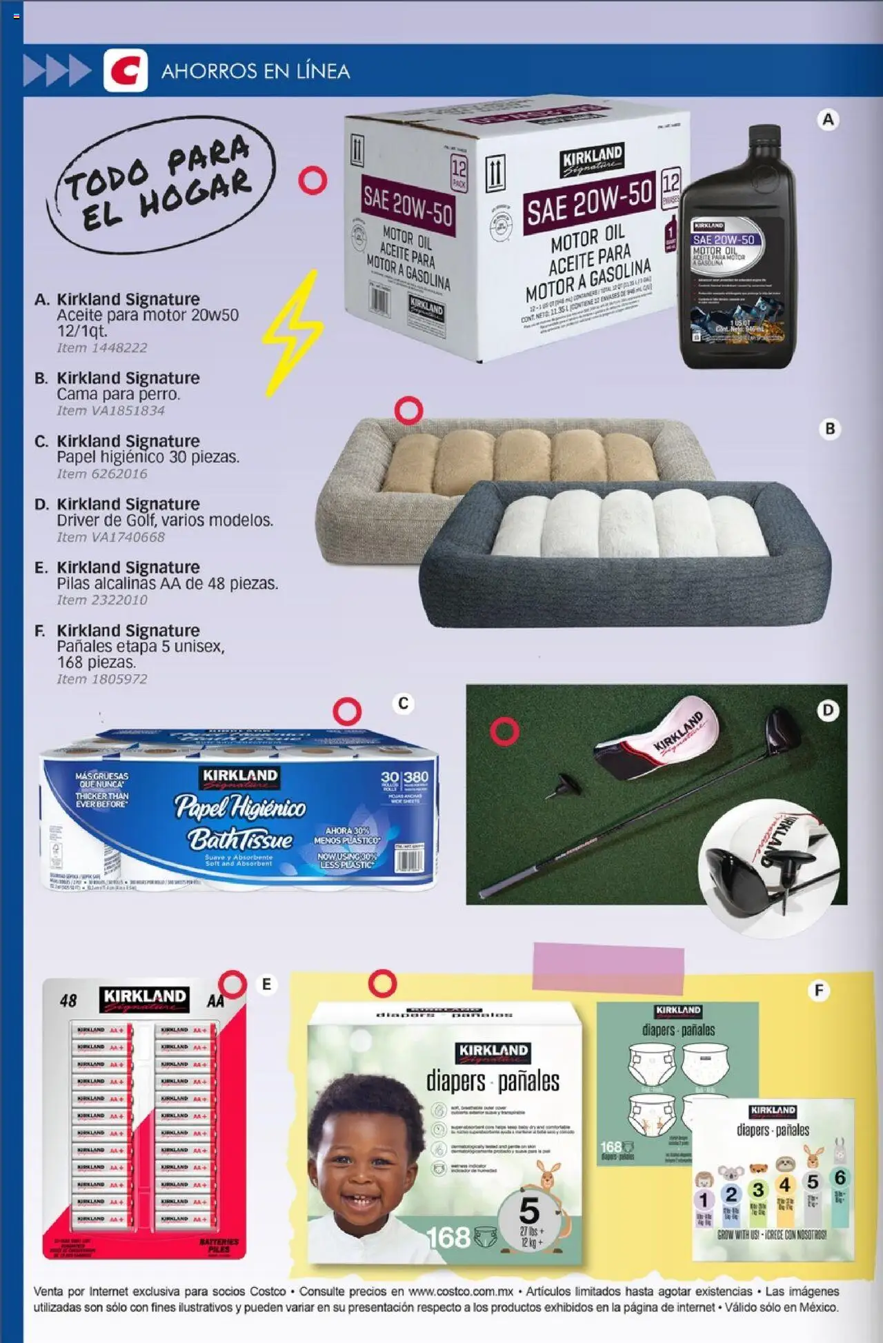 Nuevas ofertas de Costco válidas en toda la República Mexicana desde el 03.10.2025. ¡Encuentra las mejores ofertas en Costco - Revista Octubre! | Página: 104 | Productos: Pañales, Papel higiénico, Cama, Pilas