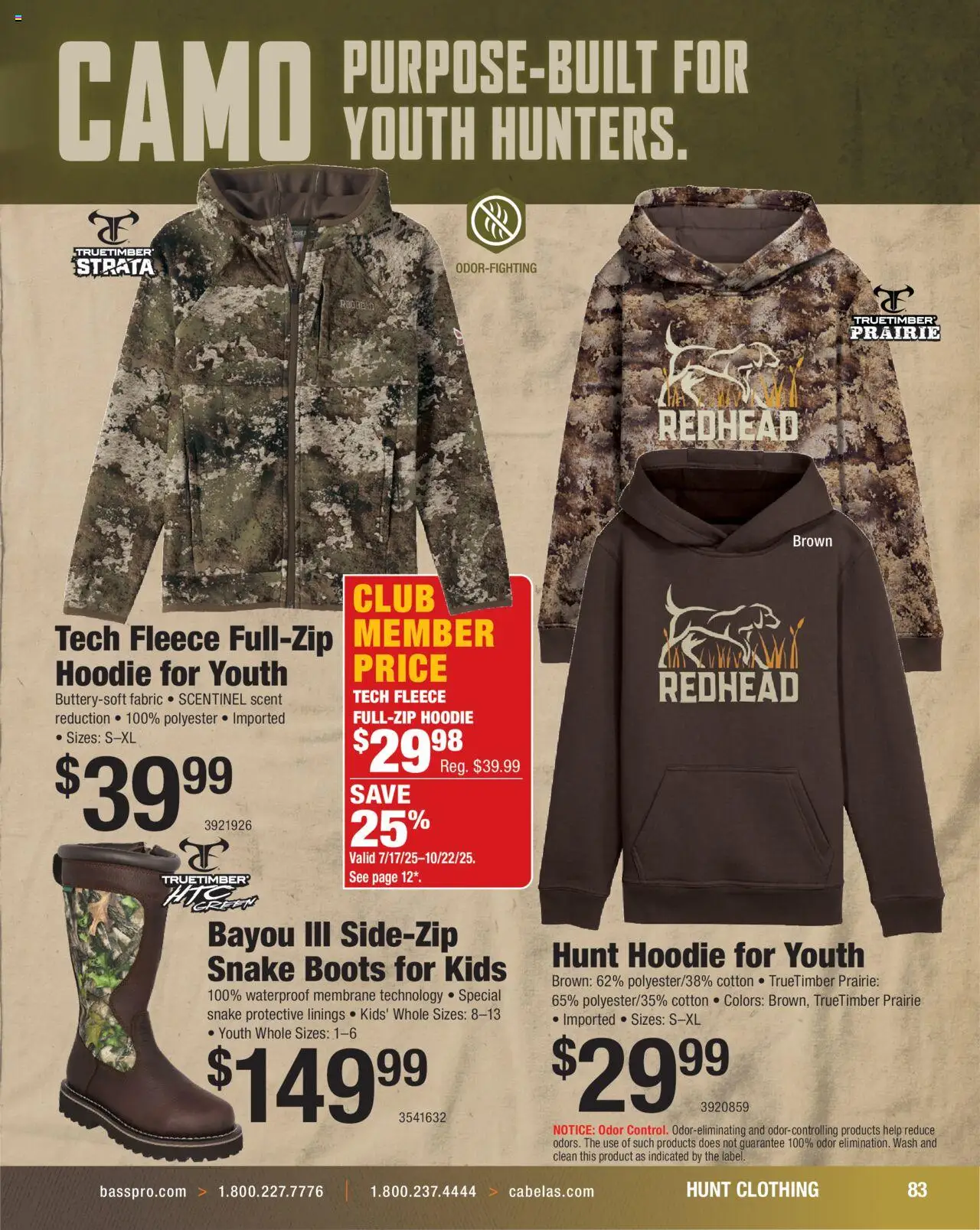 Cabela's Hunting Master 25 - valid from 11.08.2025 | Page: 83 | Products: Hoodie, Boots